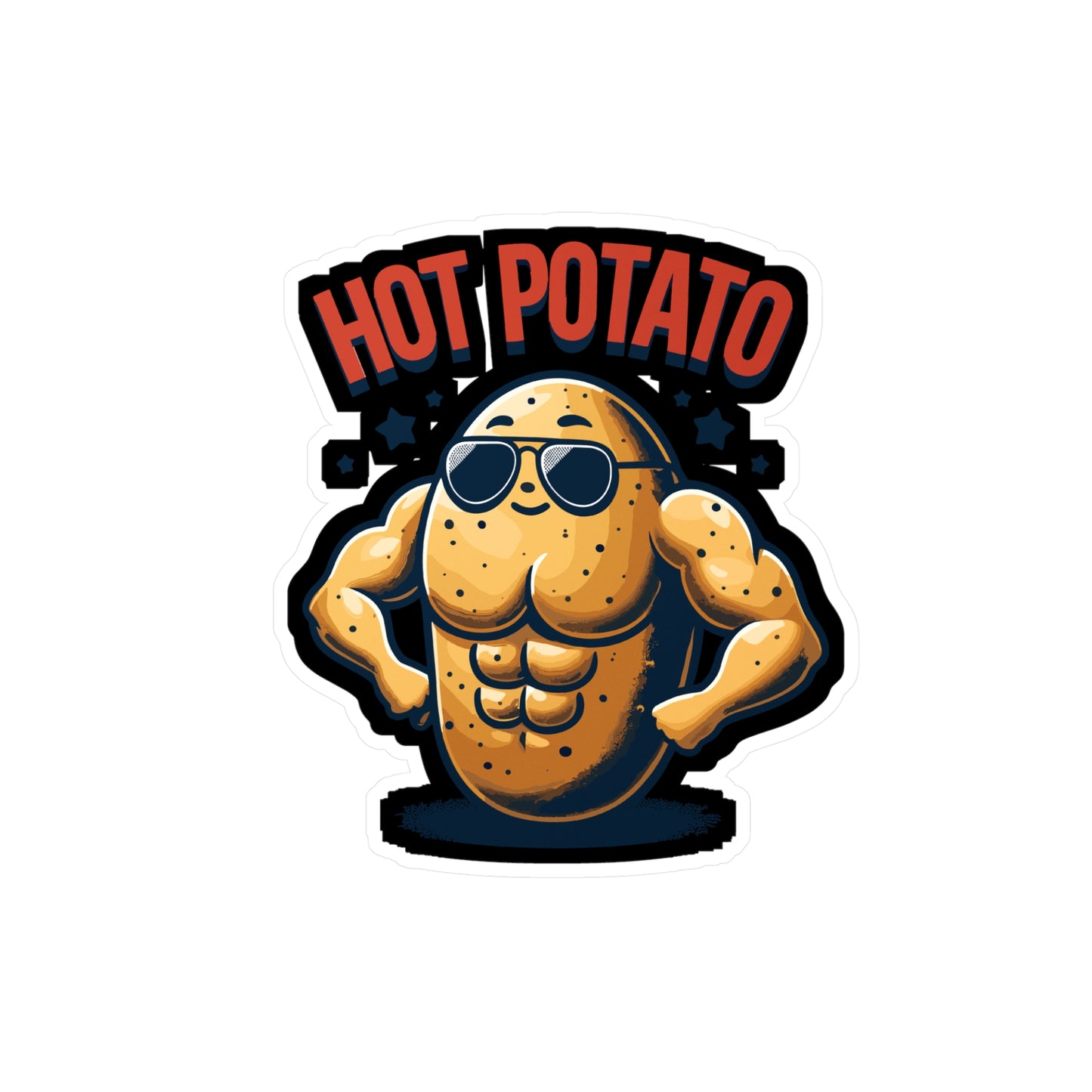 Hot Potato - Weightlifting Sticker for Laptop Sticker. Water Bottle Sticker, Vinyl Muscles Decal - Weightlifting Gift