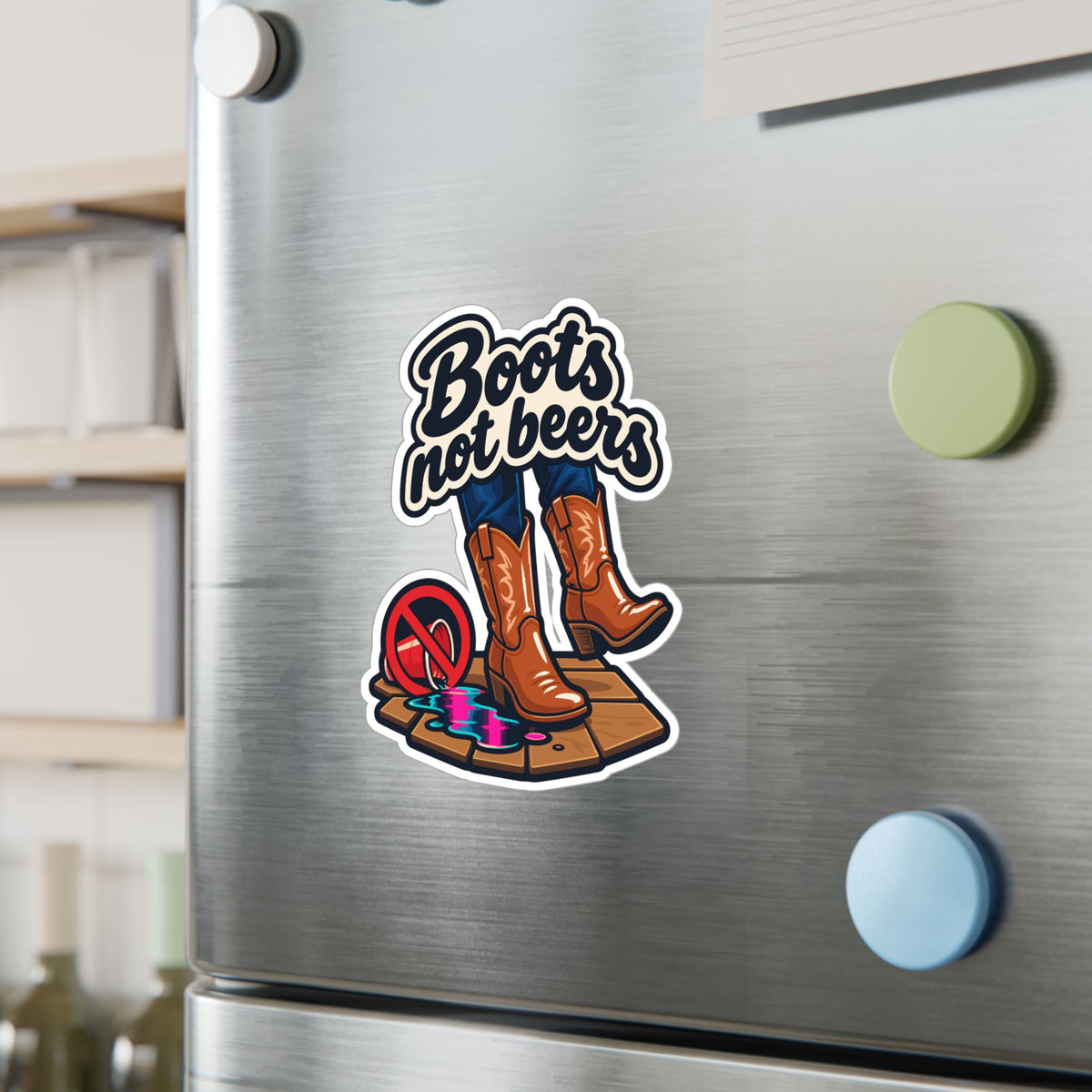 Line Dance Sticker – Boots Not Beers Design for the Country-Life Dancer, Western Decals for Laptop or Water Bottle