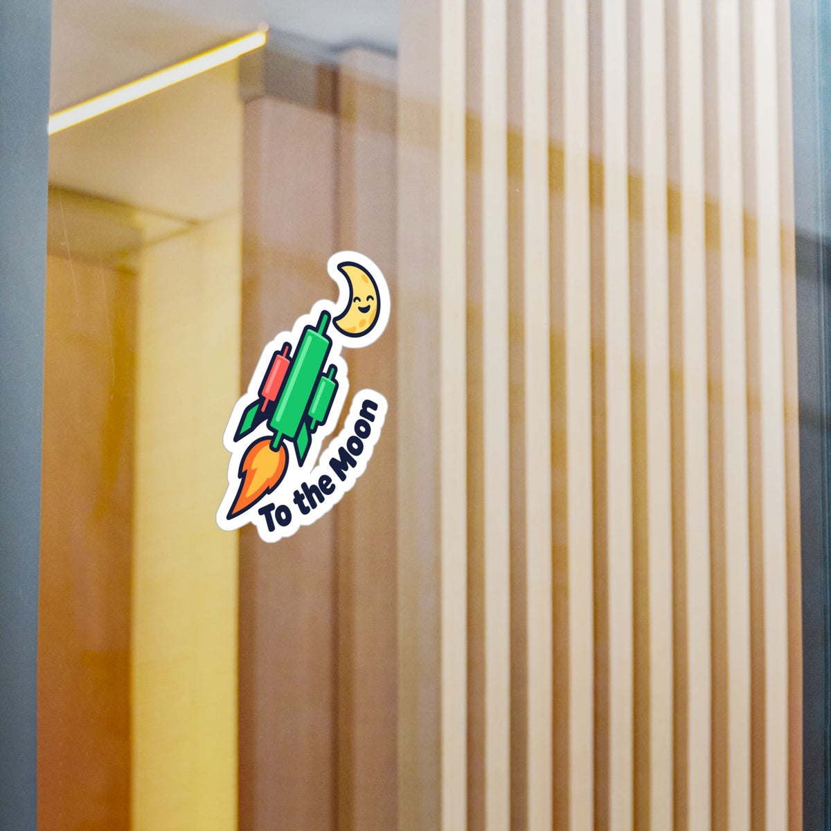 Day Trading Sticker – To the Moon Decals for Stock Market and Forex Traders, Laptop & Water Bottle