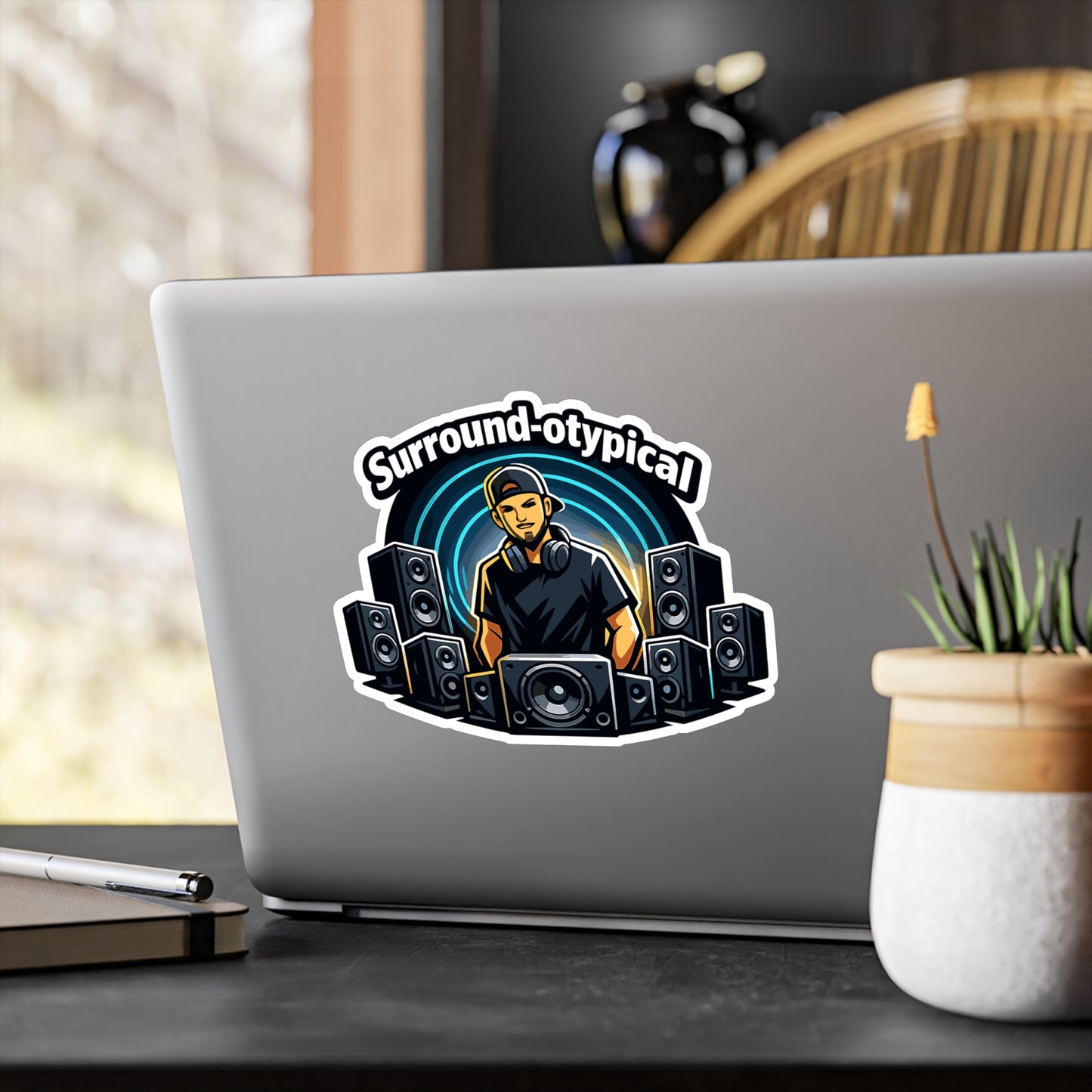 Audio Engineer Sticker Surround-otypical Funny Sound Engineer Vinyl decals Waterproof for Laptop, Water Bottle Audio Technician Monitor Humor