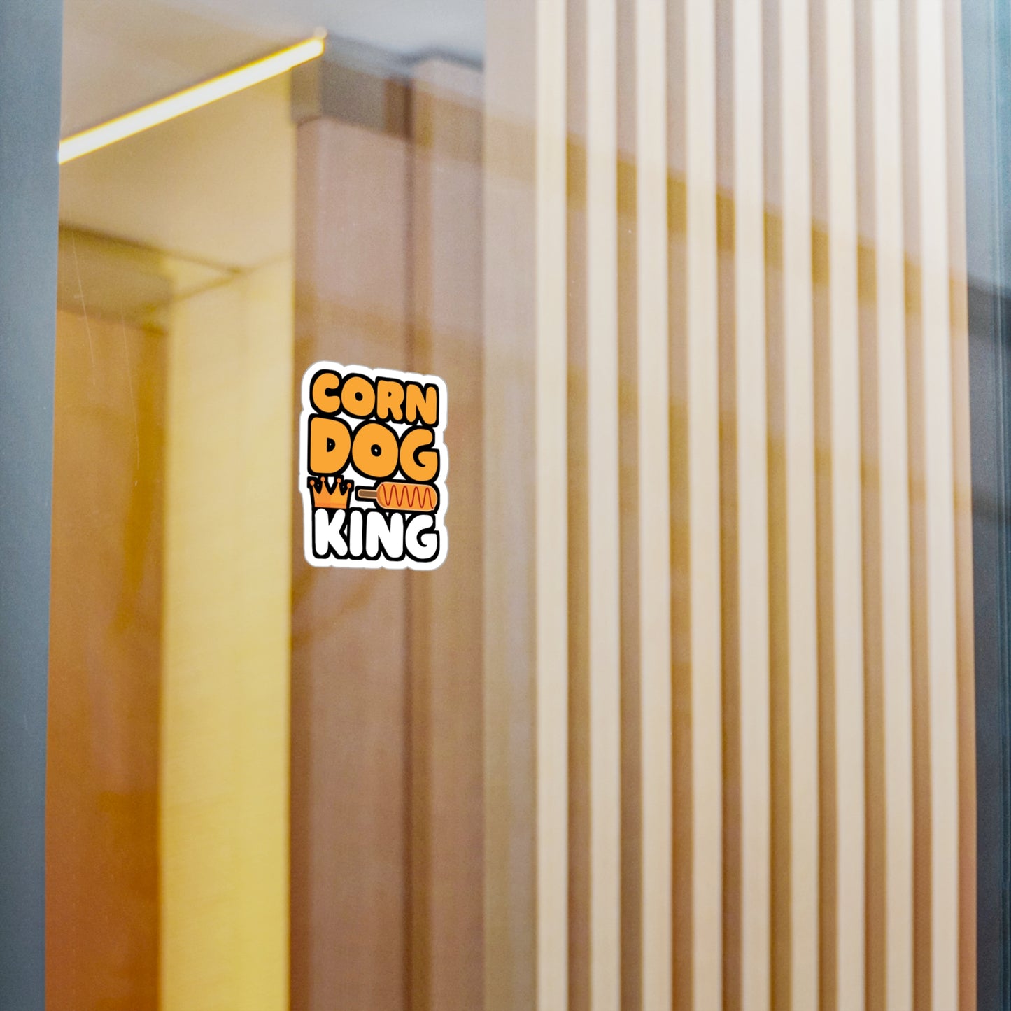 Corn dog king - Corn Sticker for Car Window Laptop Sticker. Water Bottle Sticker, Vinyl Corn dog Decal, Dog Sticker - Corn Gift