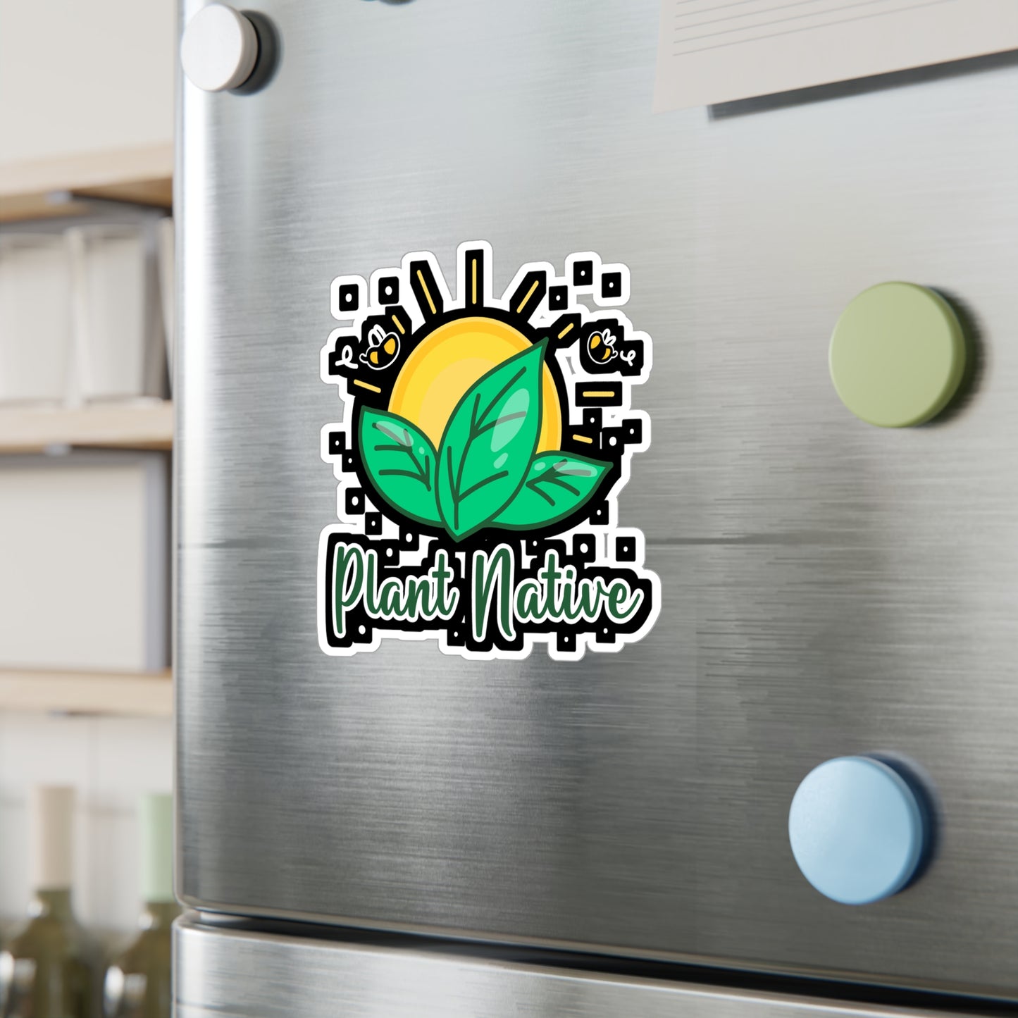 Plant Native - Gardening Sticker for Laptop Sticker. Water Bottle Sticker, Vinyl Greenhouse Decal - Gardening Gift