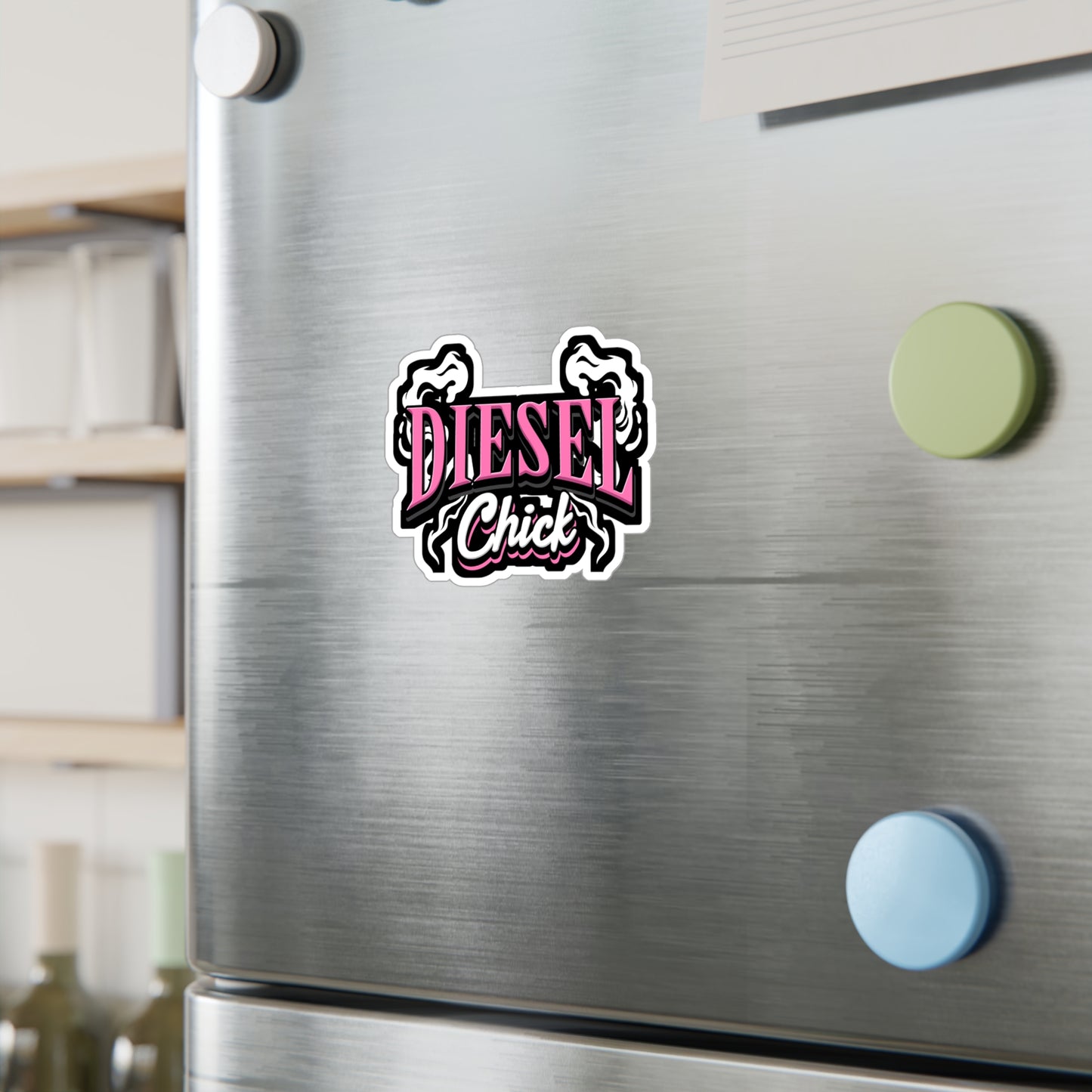 Diesel Chick - Mechanic Sticker for Car Window Laptop Sticker. Water Bottle Sticker, Vinyl Grease Decal, Stock Sticker - Mechanic Gift