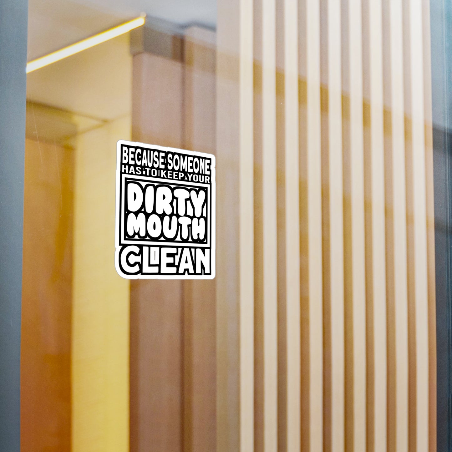 Dirty Mouth - Dentist Sticker for Car Window Laptop Sticker. Water Bottle Sticker, Vinyl Teeth Decal, Tooth Sticker - Dentist Gift
