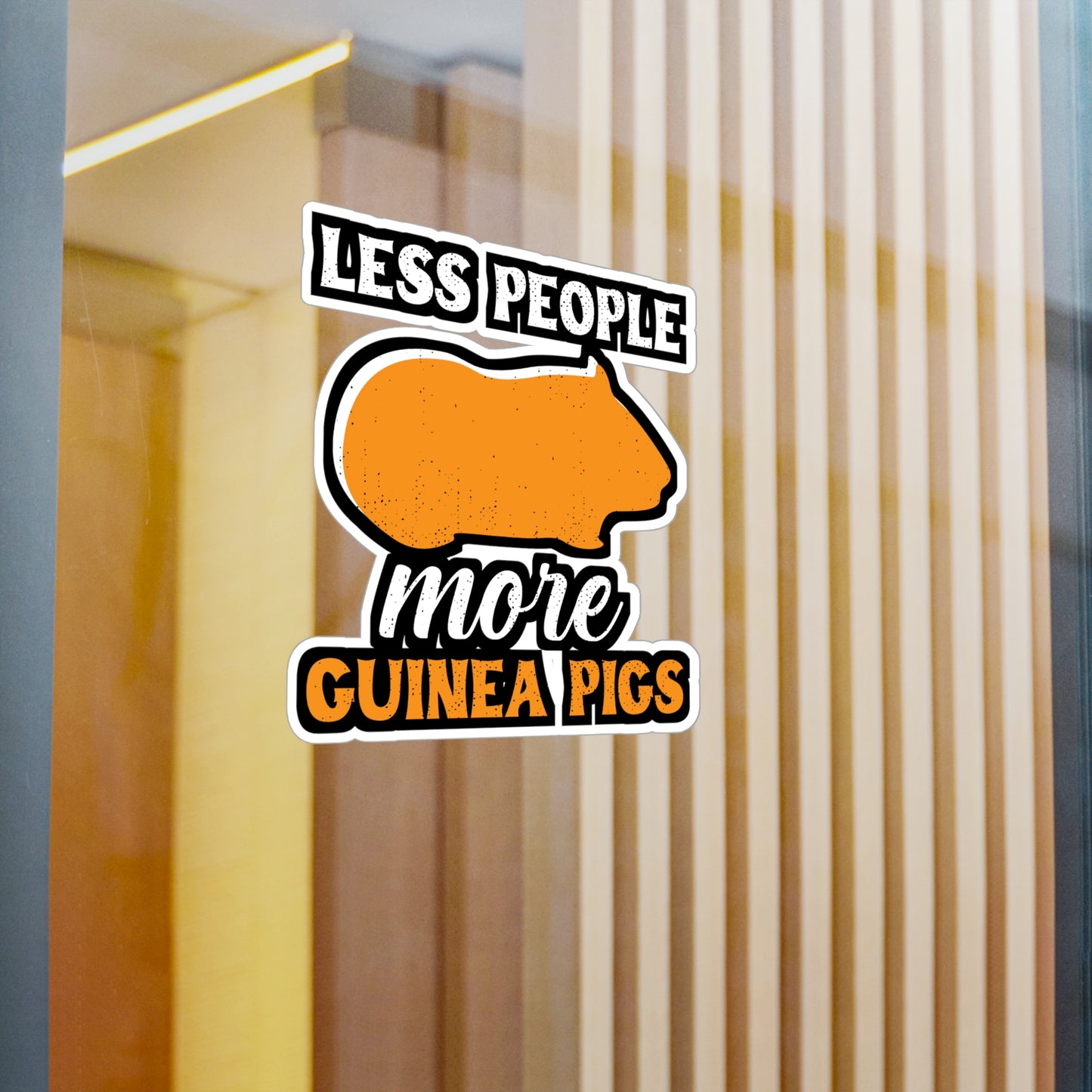 Less People More Guinea Pigs | Guinea Sticker | Guinea pig Decals | Furry Laptop Sticker | Guinea Gift | Guinea pig Gift