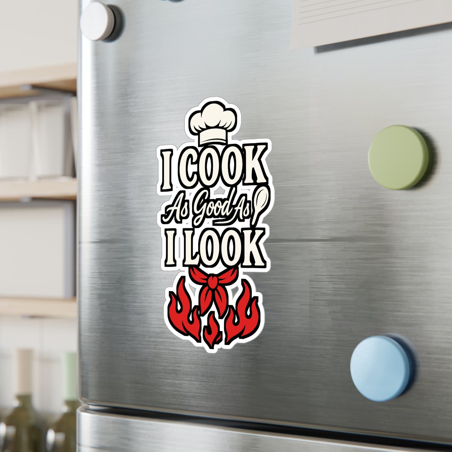 I Cook As Good As I Look – Chef Sticker for Laptop or Water Bottle | Funny Culinary Vinyl Decal | Chef Gift Idea