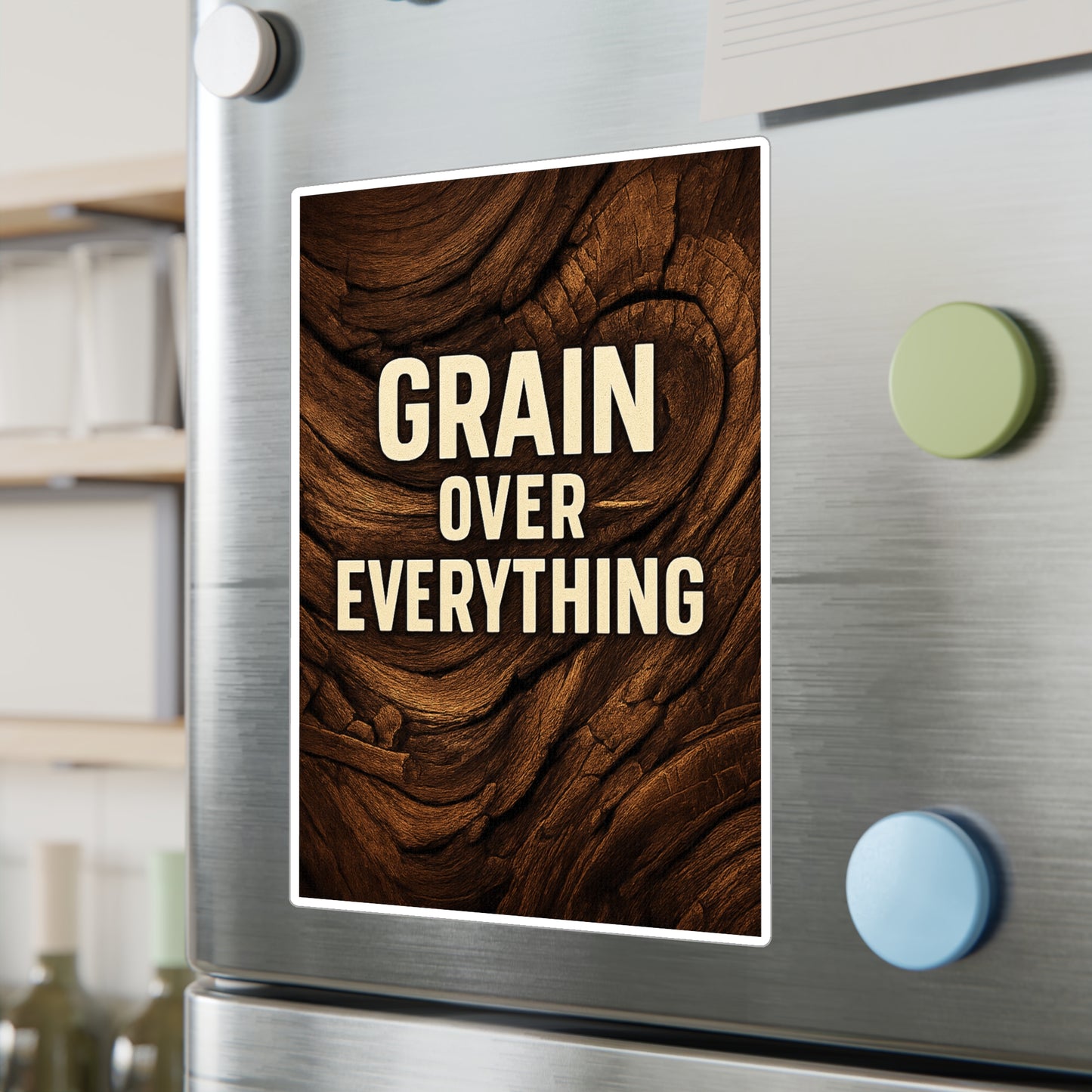 Carpenter Sticker Grain Over Everything Woodworker Woodworking Vinyl Waterproof Sticker Decals for Laptop Water Bottle