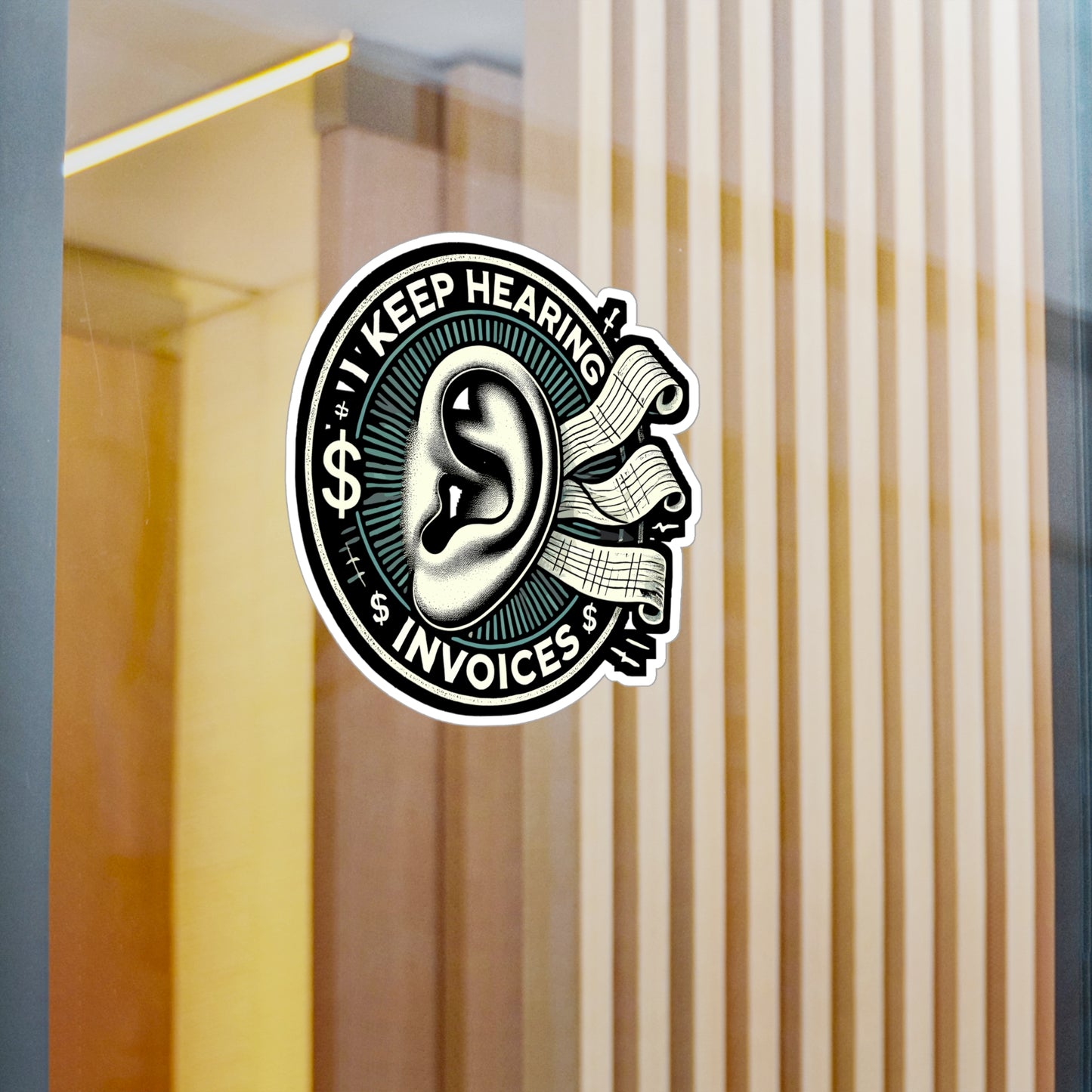 I Keep Hearing Invoices - Accountant Sticker for Laptop Sticker. Water Bottle Sticker, Vinyl Finance Decal - Accountant Gift