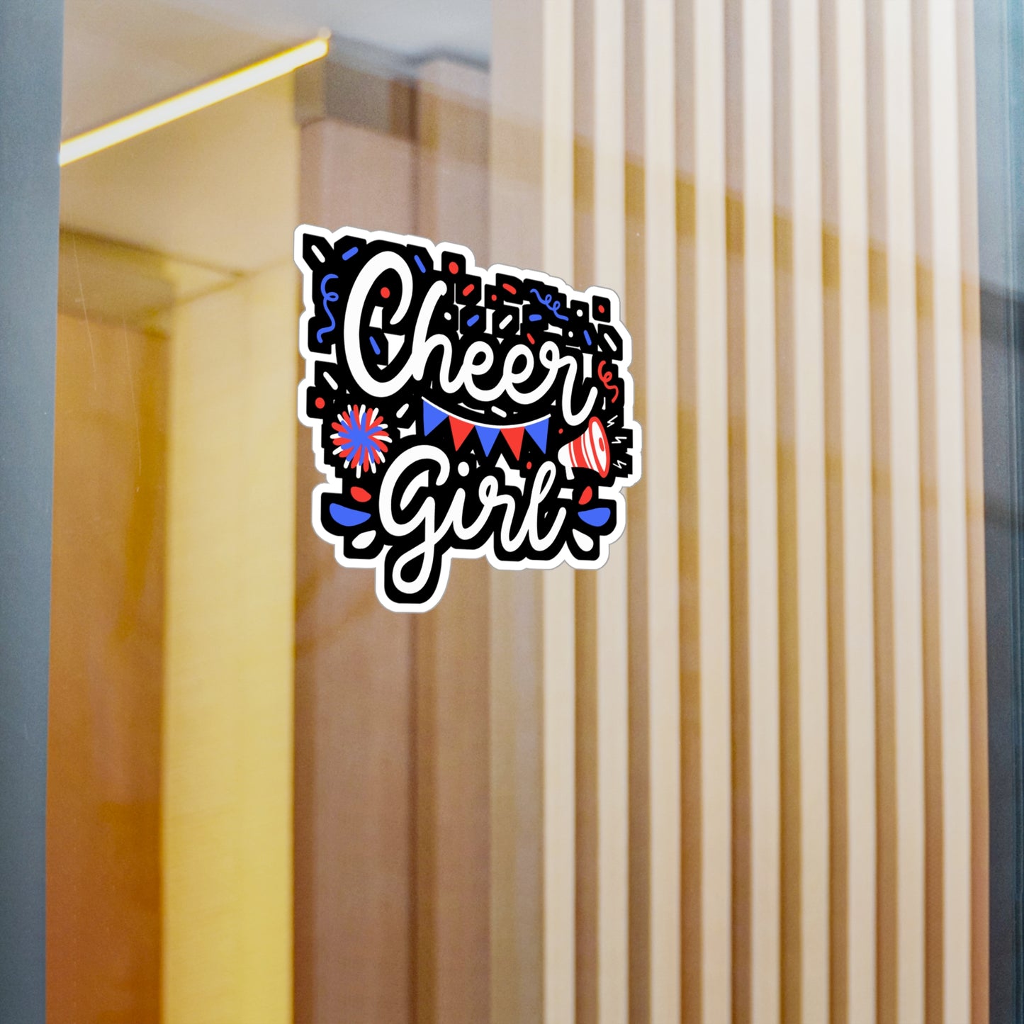 Cheer Girl - Cheerleader Sticker for Car Window Laptop Sticker. Water Bottle Sticker, Vinyl Stadium Decal, Dance Sticker - Cheerleader Gift