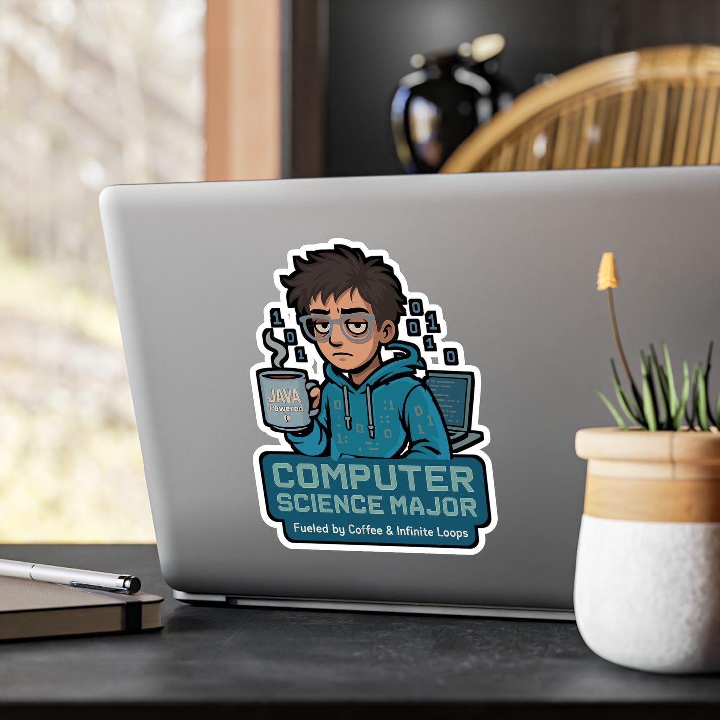Nerd Sticker – Computer Science Major Decals for Laptop, Coding Student Gift, Waterproof Vinyl, Programming Accessory