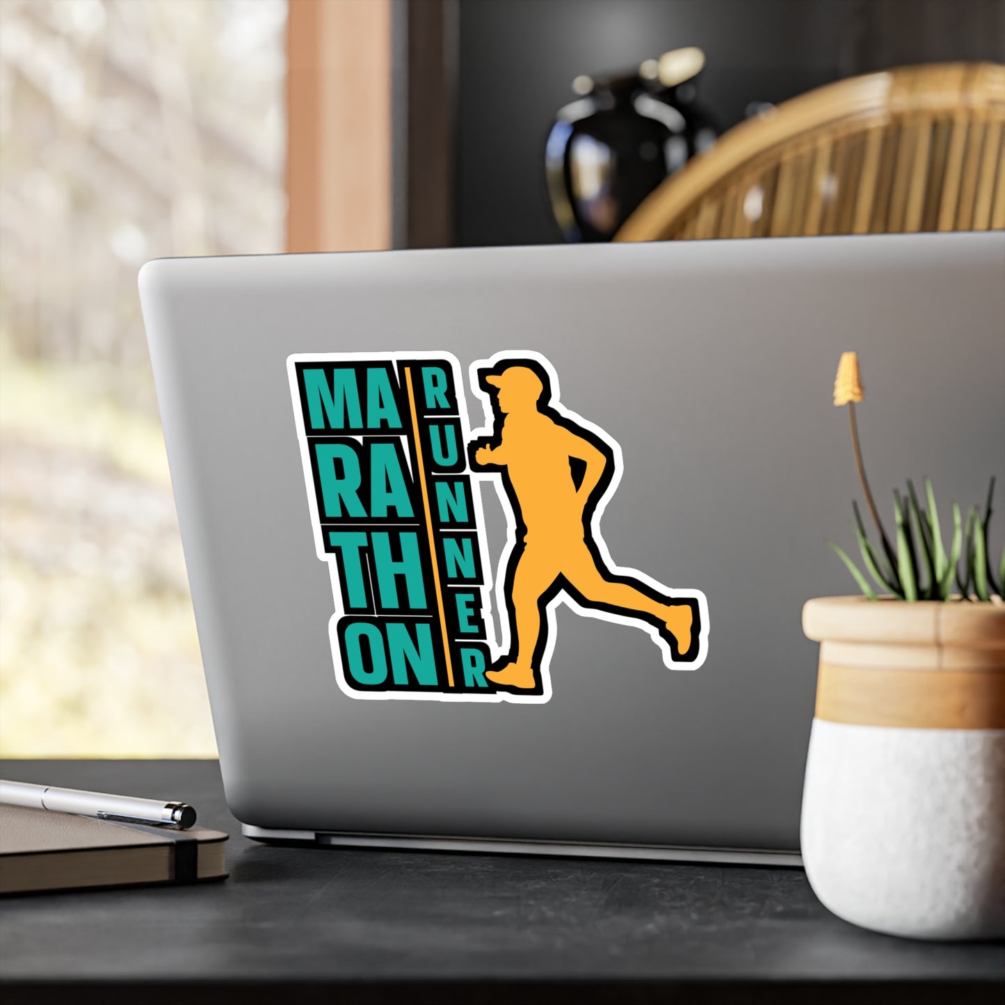 Marathon Runner - Marathon Sticker for Car Window Laptop Sticker. Water Bottle Sticker, Vinyl Running Decal, Funny Sticker - Marathon Gift