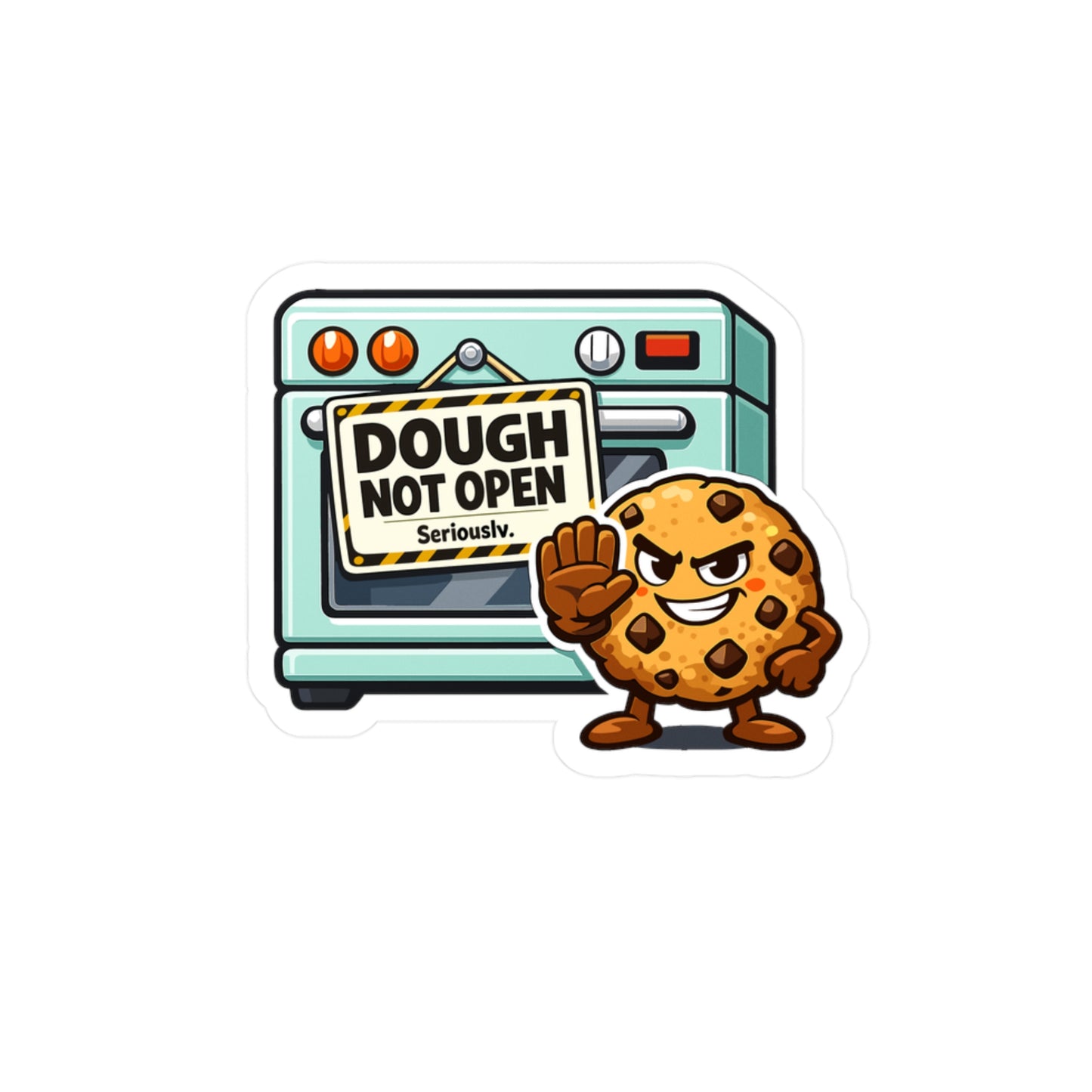 Baking Sticker Dough Not Open Funny Sourdough Baker Decals Waterproof Vinyl for Laptop Water Bottle Food Humor Soggy Bread
