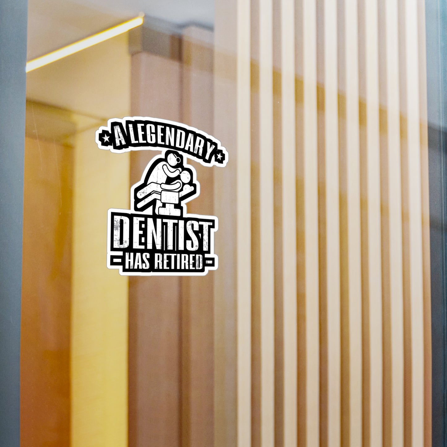 Dentist Retired - Dentist Sticker for Car Window Laptop Sticker. Water Bottle Sticker, Vinyl Teeth Decal, Tooth Sticker - Dentist Gift