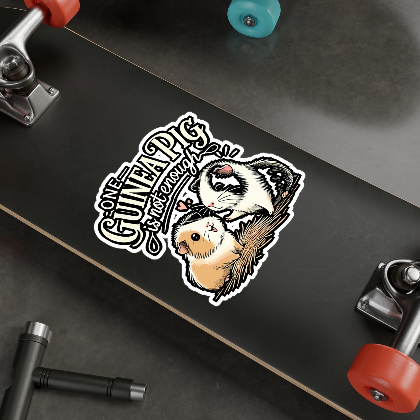 One Guinea Pig Is Not Enough – Cute Guinea Pig Sticker | Vinyl Cavy Decal for Laptop or Water Bottle | Fun Pet Lover Gift