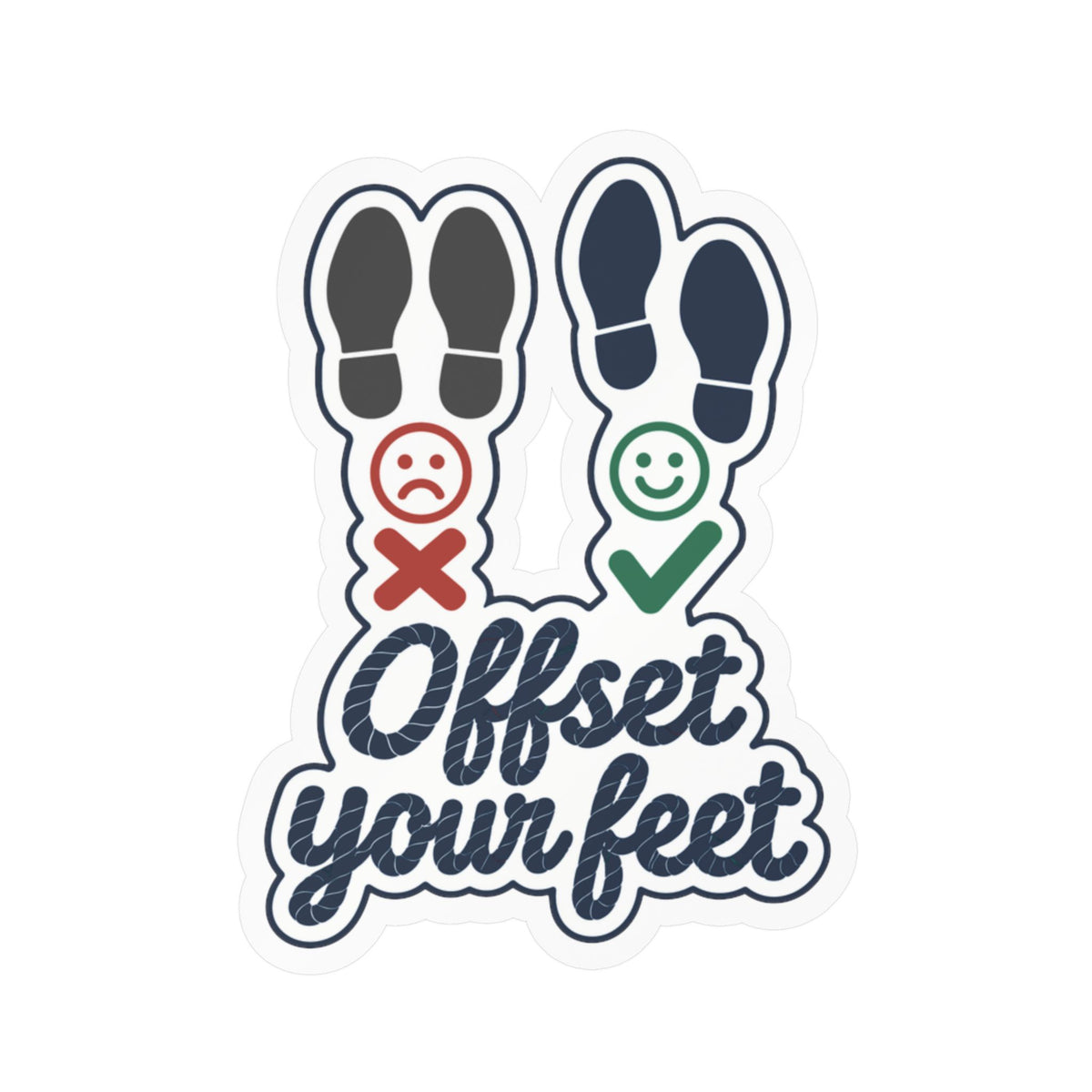 Line Dance Sticker – Offset Your Feet Design for Country-Life Fans, Western Dancer Decals for Laptop or Water Bottle