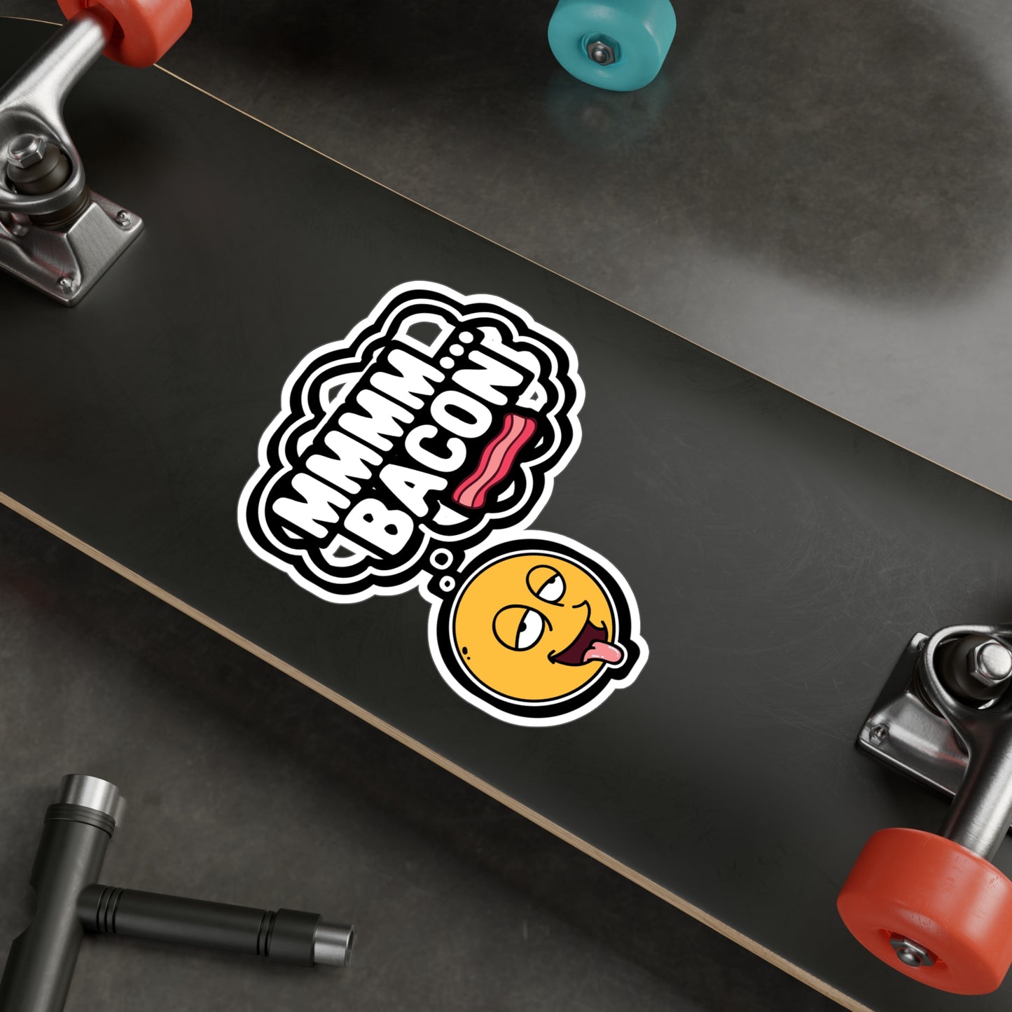 Mmmm Bacon - Bacon Sticker for Car Window Laptop Sticker. Water Bottle Sticker, Vinyl Lard Decal, Strips Sticker - Bacon Gift