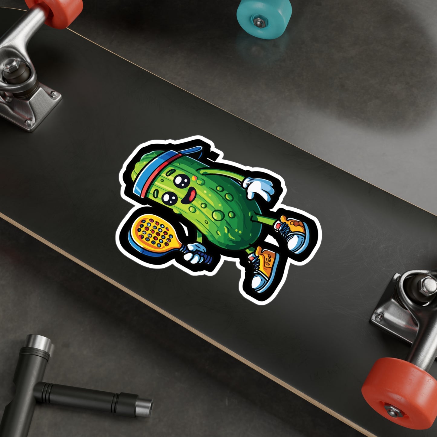Cucumber Pickleball Player - Pickleball Sticker for Laptop Sticker. Water Bottle Sticker, Vinyl Dink Decal - Pickleball Gift