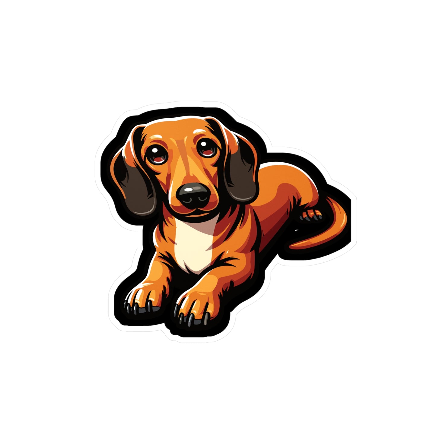 Dachshund Dog - Dachshund Sticker for Car Window Laptop Sticker. Water Bottle Sticker, Vinyl Teckel Decal, Wiener Sticker - Dachshund Gift