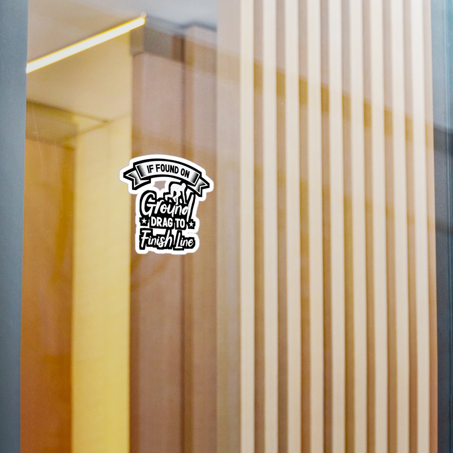 If Found On Ground Drag To Finish Line - Marathon Sticker for Laptop Sticker. Water Bottle Sticker, Vinyl Running Decal - Marathon Gift