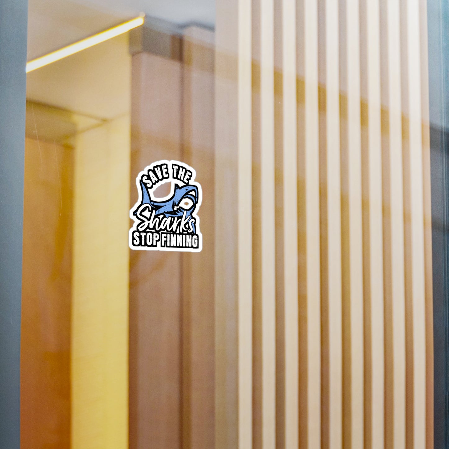 Save The Sharks Stop Finning - Sharks Sticker for Laptop Sticker. Water Bottle Sticker, Vinyl Marine Decal - Sharks Gift