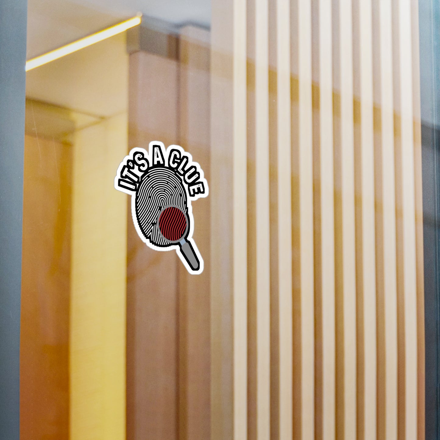 It's A Clue | Detective Sticker | Spying Decals | Investigator Laptop Sticker | Detective Gift | Spying Gift