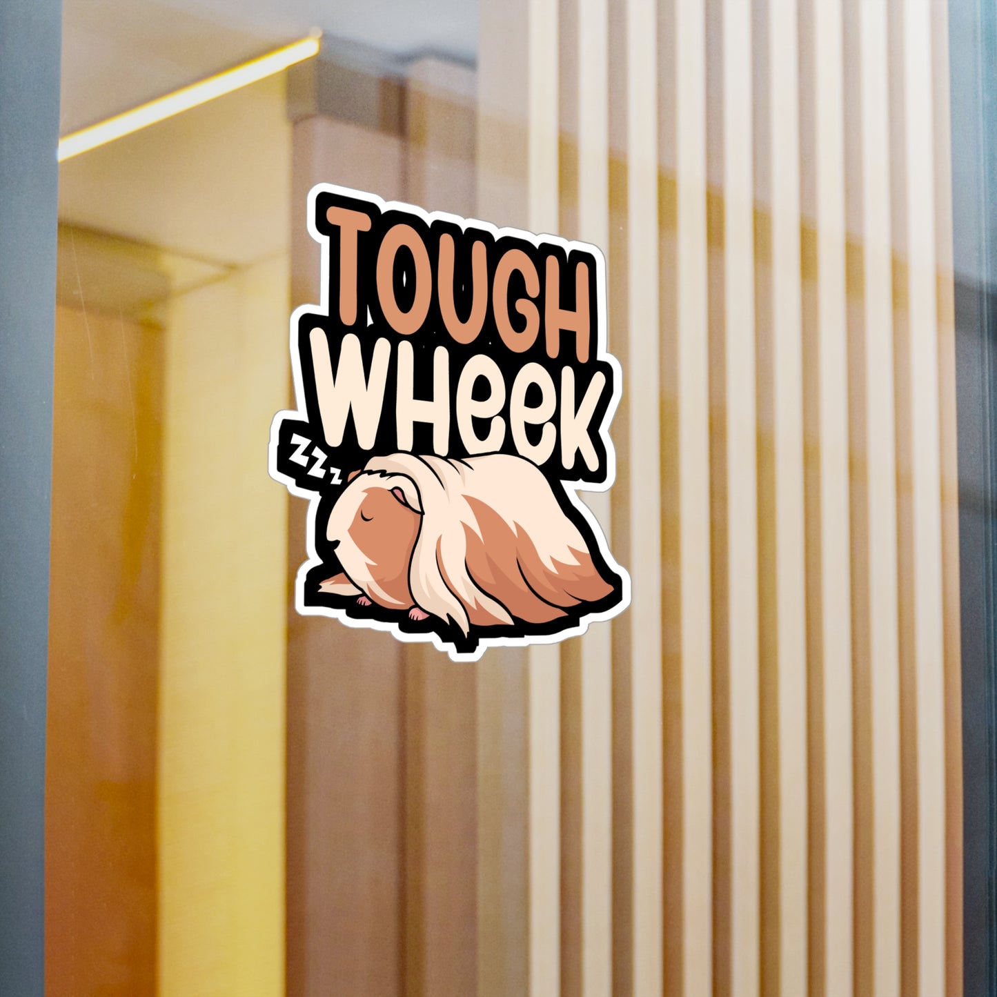 Tough wheek - Guinea pig Sticker for Wall, Laptop, Window, Truck, Car Guinea pig Gift Vinyl Guinea pig dad Decal Sticker