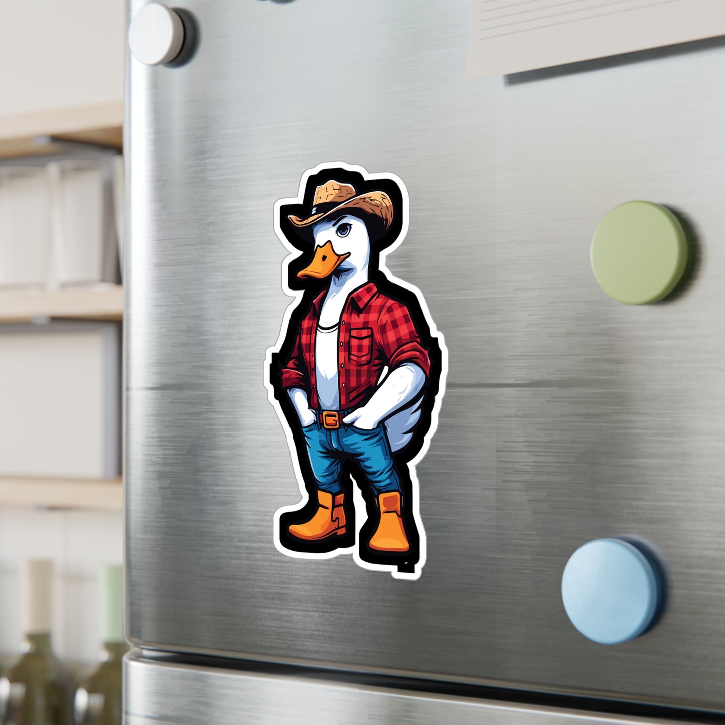 Farmer Duck - Duck Sticker for Car Window Laptop Sticker. Water Bottle Sticker, Vinyl Farmer Decal, Western Sticker - Duck Gift