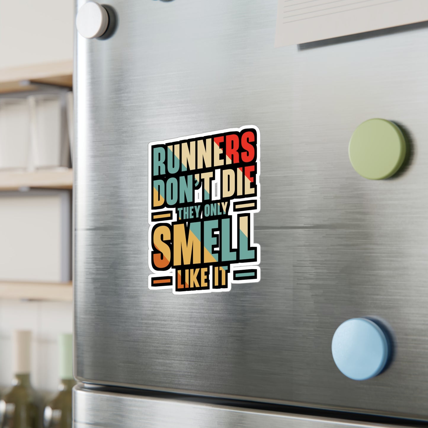 Runners Don't Die They Only Smell Like It - Marathon Sticker for Laptop Sticker. Water Bottle Sticker, Vinyl Running Decal - Marathon Gift