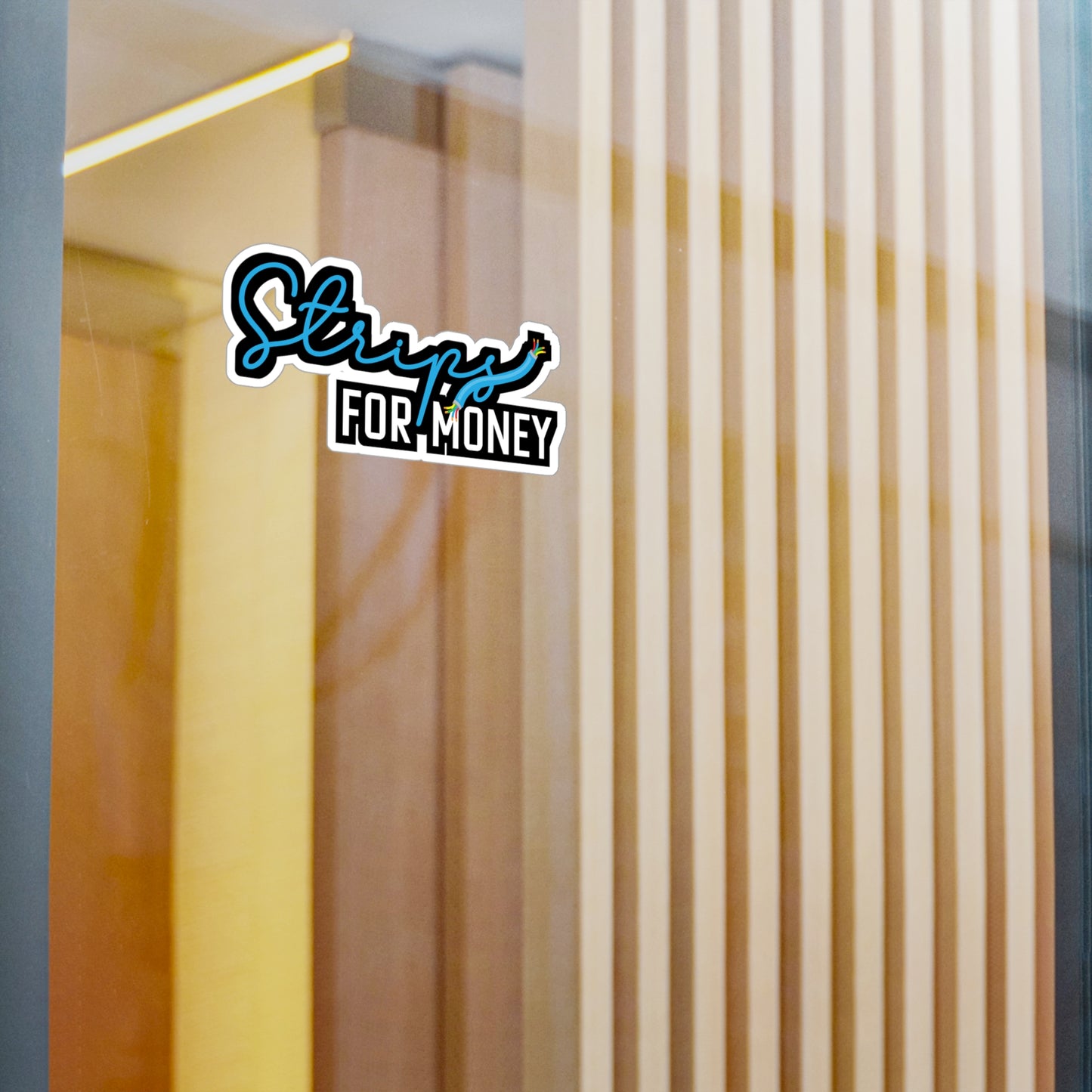 Strips for Money - Electrician Sticker for Wall, Laptop, Window, Truck, Car Electrician Gift Vinyl Stripper Decal Sticker