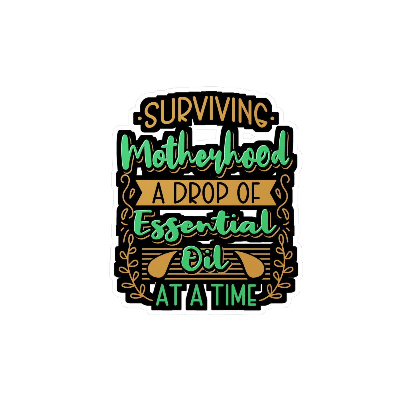 Surviving Motherhood Essential Oil | Cypress Sticker | Tree Decals | Botanical Laptop Sticker | Cypress Gift | Tree Gift