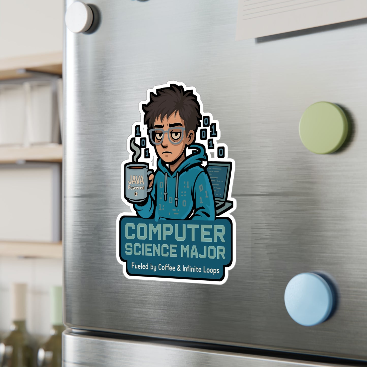 Nerd Sticker – Computer Science Major Decals for Laptop, Coding Student Gift, Waterproof Vinyl, Programming Accessory