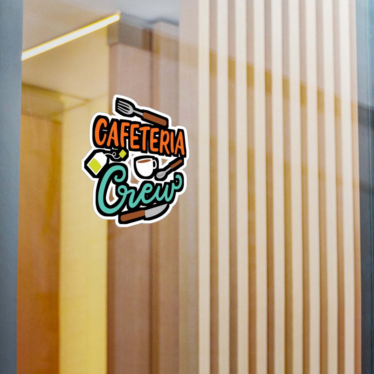 Cafeteria Crew - Lunch lady Sticker for Car Window Laptop Sticker. Water Bottle Sticker, Vinyl Lunch Decal, School Sticker - Lunch lady Gift