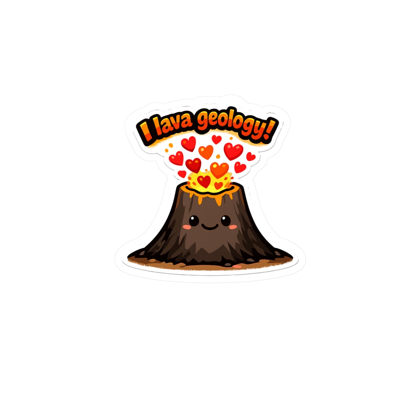 Geologie Sticker "I lava geology!" Funny Geology Decals Waterproof Vinyl for Laptop Water Bottle, Rocks Minerals Tectonics Theme