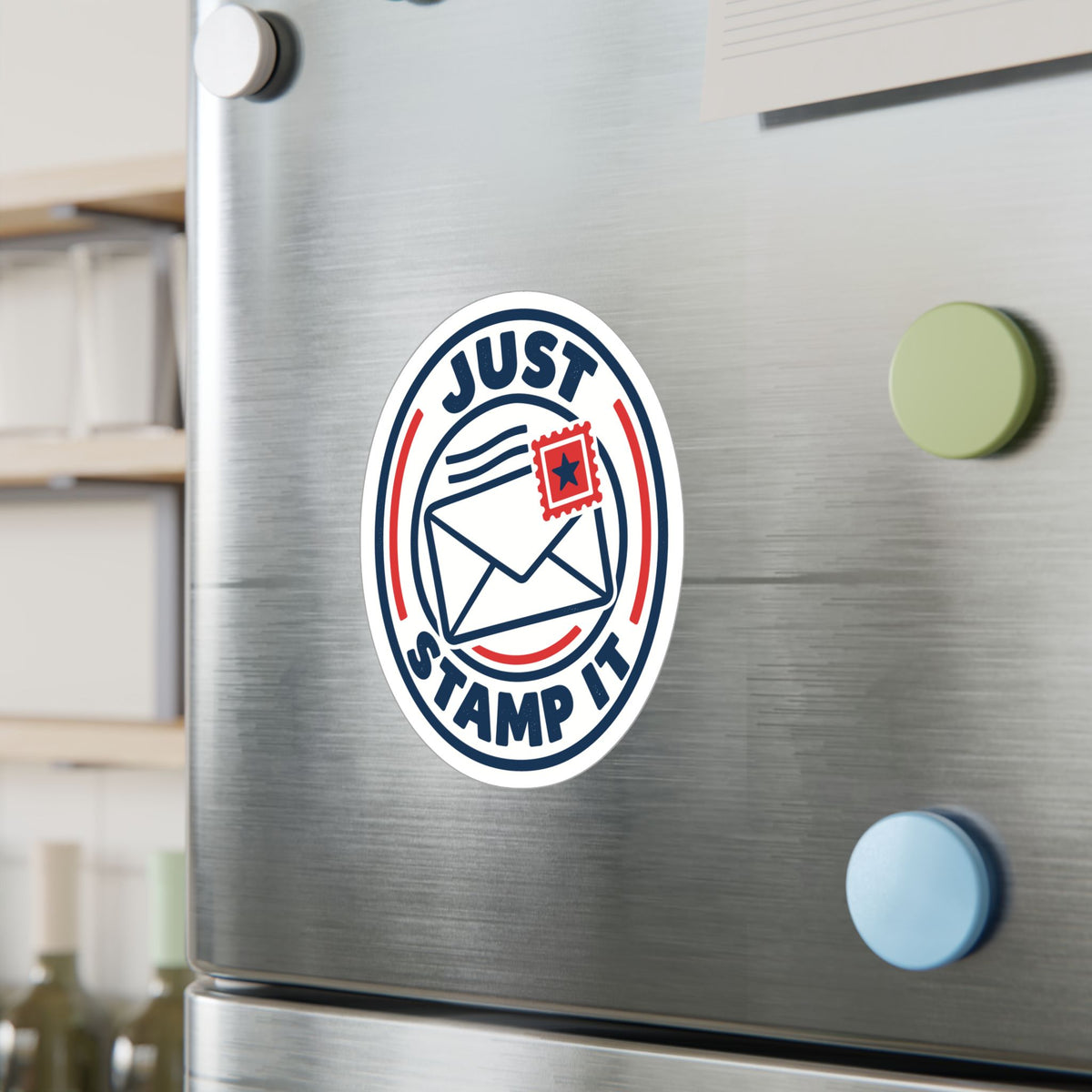 Postal Worker Sticker, Just Stamp It Mail Carrier Decals for Rural Mailbox, Laptop & Water Bottle, Waterproof Vinyl