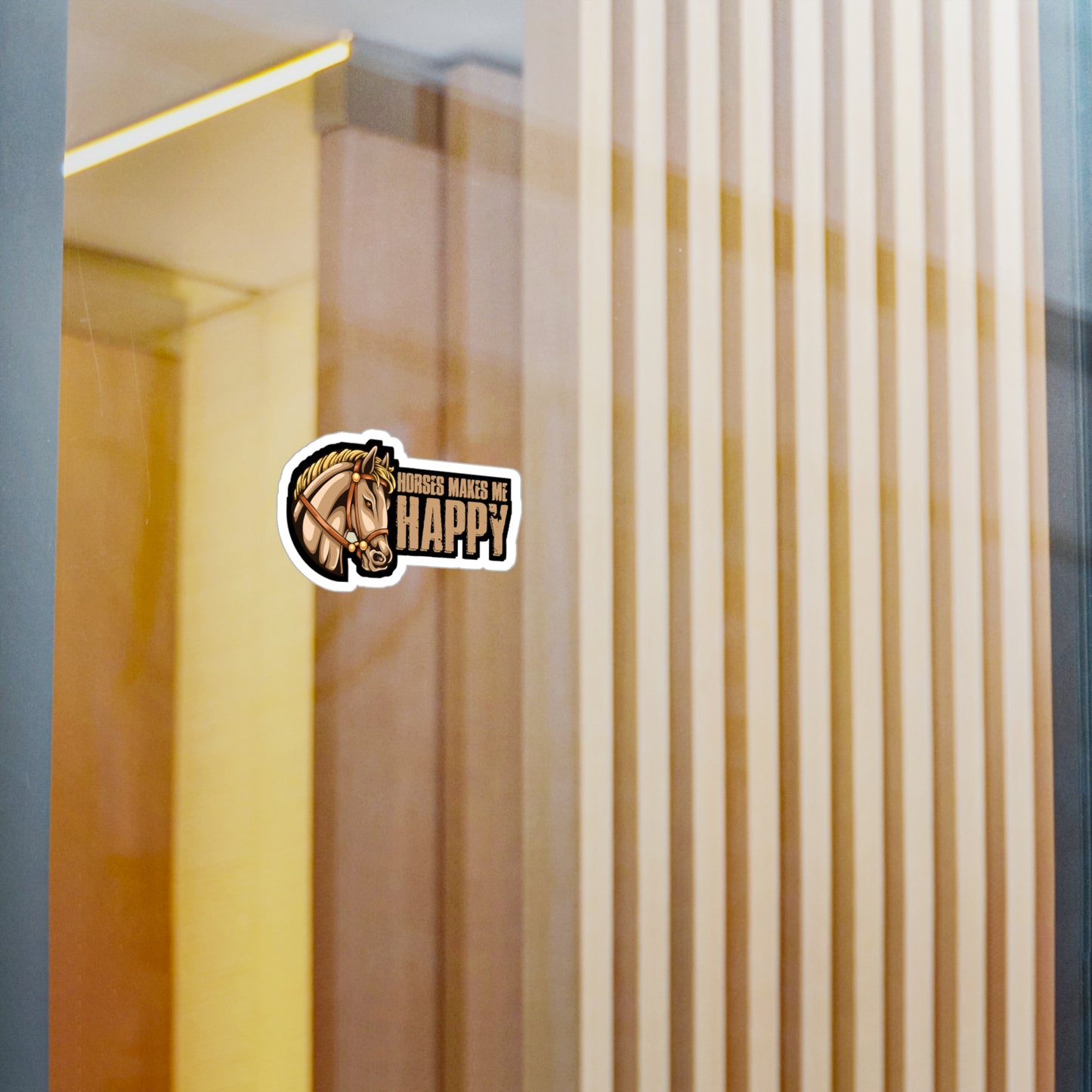 Horses makes me happy - Horse Sticker for Car Window Laptop Sticker. Water Bottle Sticker, Vinyl Horses Decal, Animal Sticker - Horse Gift