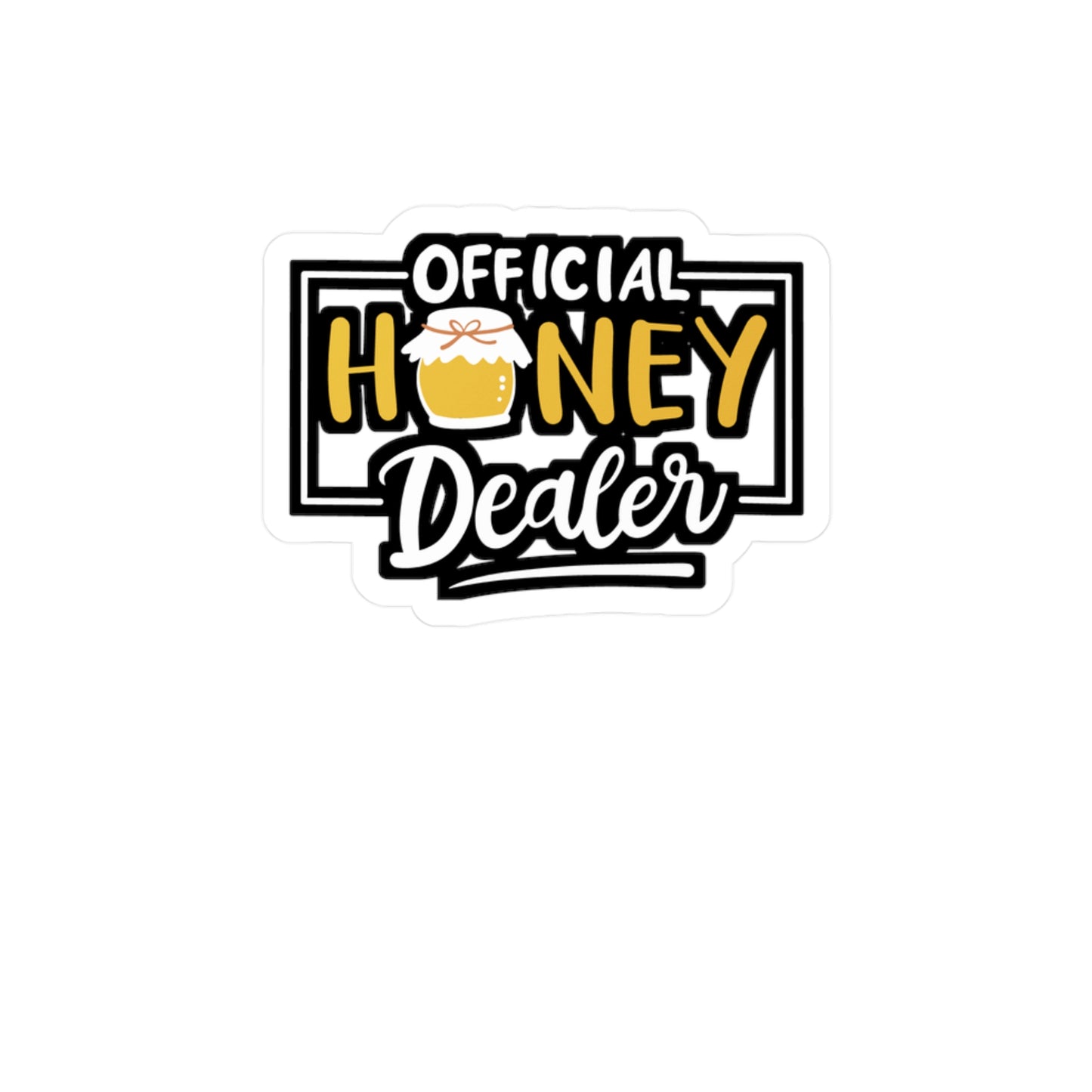 Official Honey Dealer - Beekeeping Sticker for Laptop Sticker. Water Bottle Sticker, Vinyl Brood Decal - Beekeeping Gift