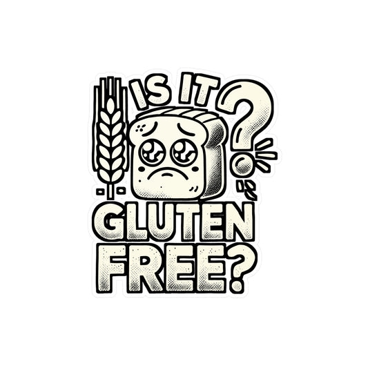 Is It Gluten Free? – Vinyl Celiac Decal for Car Window, Laptop & Water Bottle | Gluten Awareness Gift