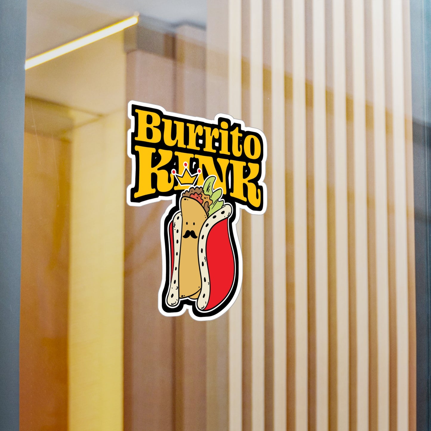 Burrito King - Burritos Sticker for Car Window Laptop Sticker. Water Bottle Sticker, Vinyl Mexican Decal, Food Sticker - Burritos Gift