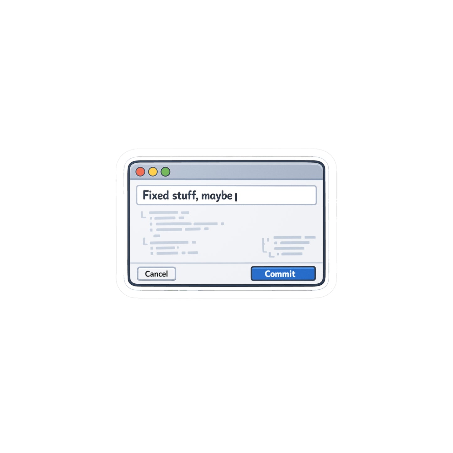 Coding Sticker Fixed stuff, maybe Funny Programmer Decals for Laptop Water Bottle Waterproof Vinyl Source Code Semicolon