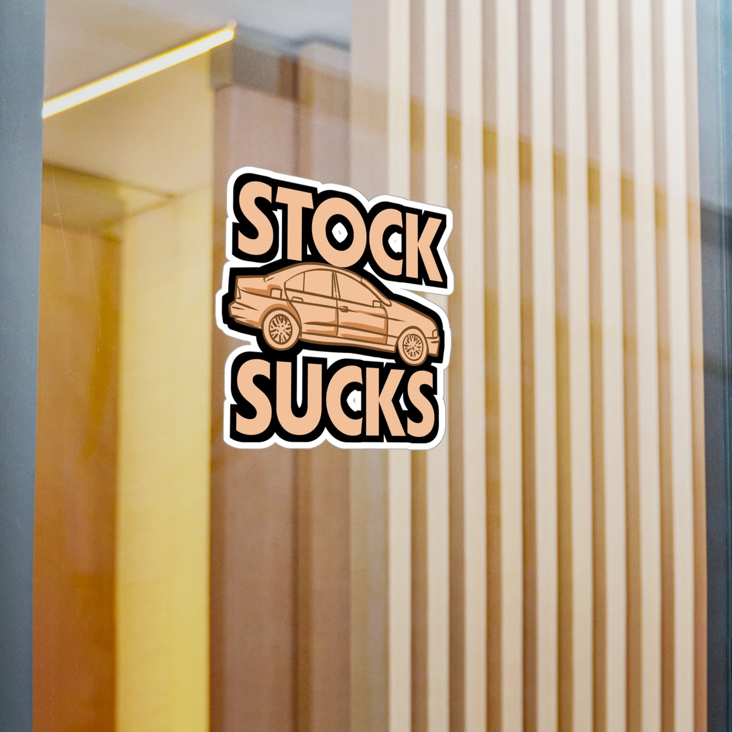 Stock Sucks - Stock Sticker for Car Window Laptop Sticker. Water Bottle Sticker, Vinyl Custom-built Decal, Engine Sticker - Stock Gift