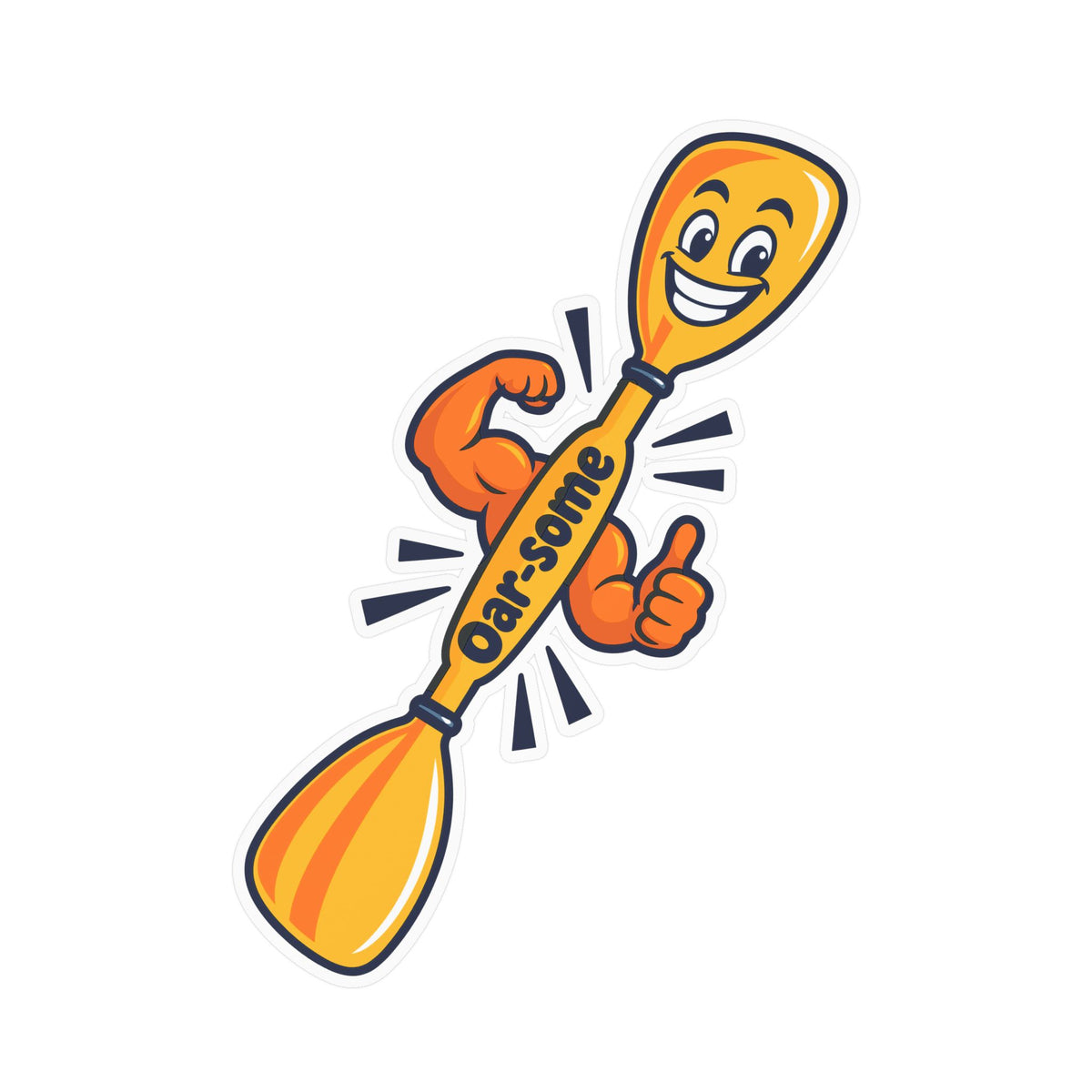 Kayak Sticker - Oar-some Decals for Kayaking and Rowing Fans, Fun Kayaker Design for Laptop or Water Bottle
