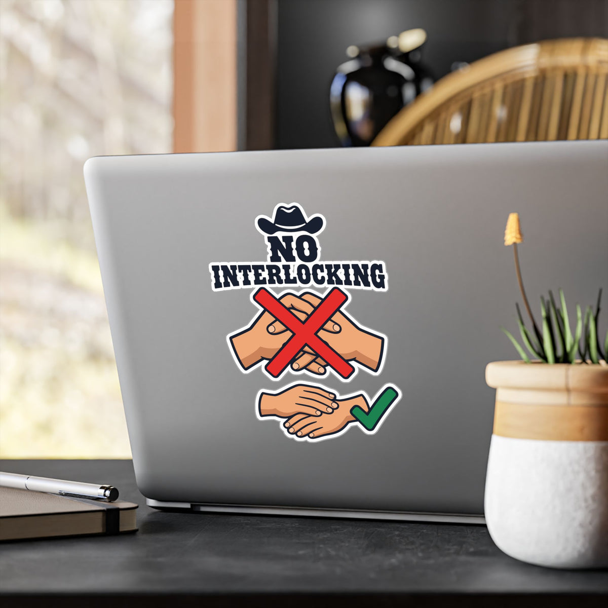 Line Dance Sticker – "No Interlocking" Western Decals for Dancers Who Love Country Life, Laptop & Water Bottle