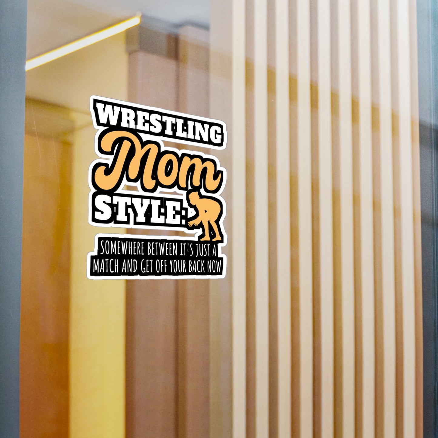 Wrestling Mom Style - Wrestle Sticker for Laptop Sticker. Water Bottle Sticker, Vinyl Wrestling Decal - Wrestle Gift