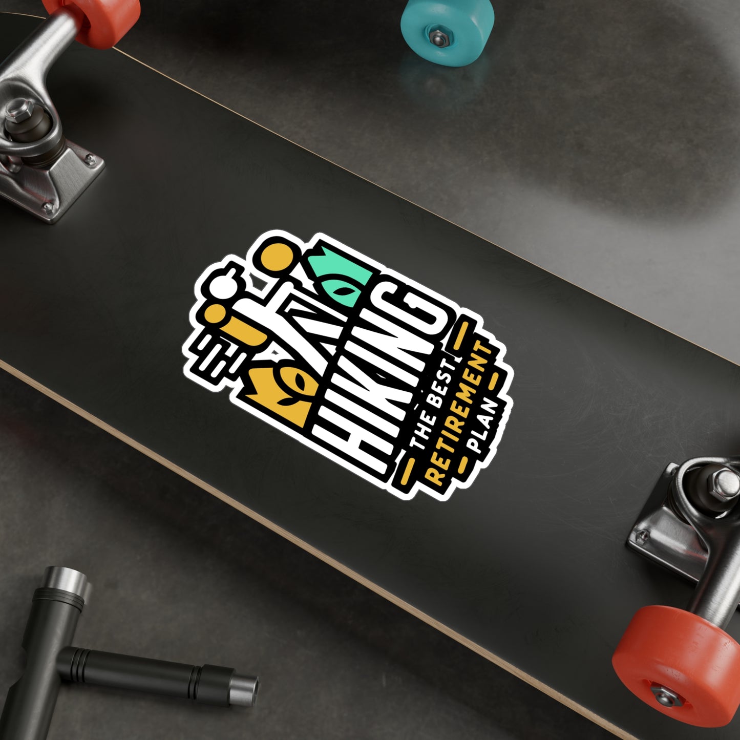 Hiking The Best Retirement Plan - Hiking Sticker for Laptop Sticker. Water Bottle Sticker, Vinyl Hiker Decal - Hiking Gift