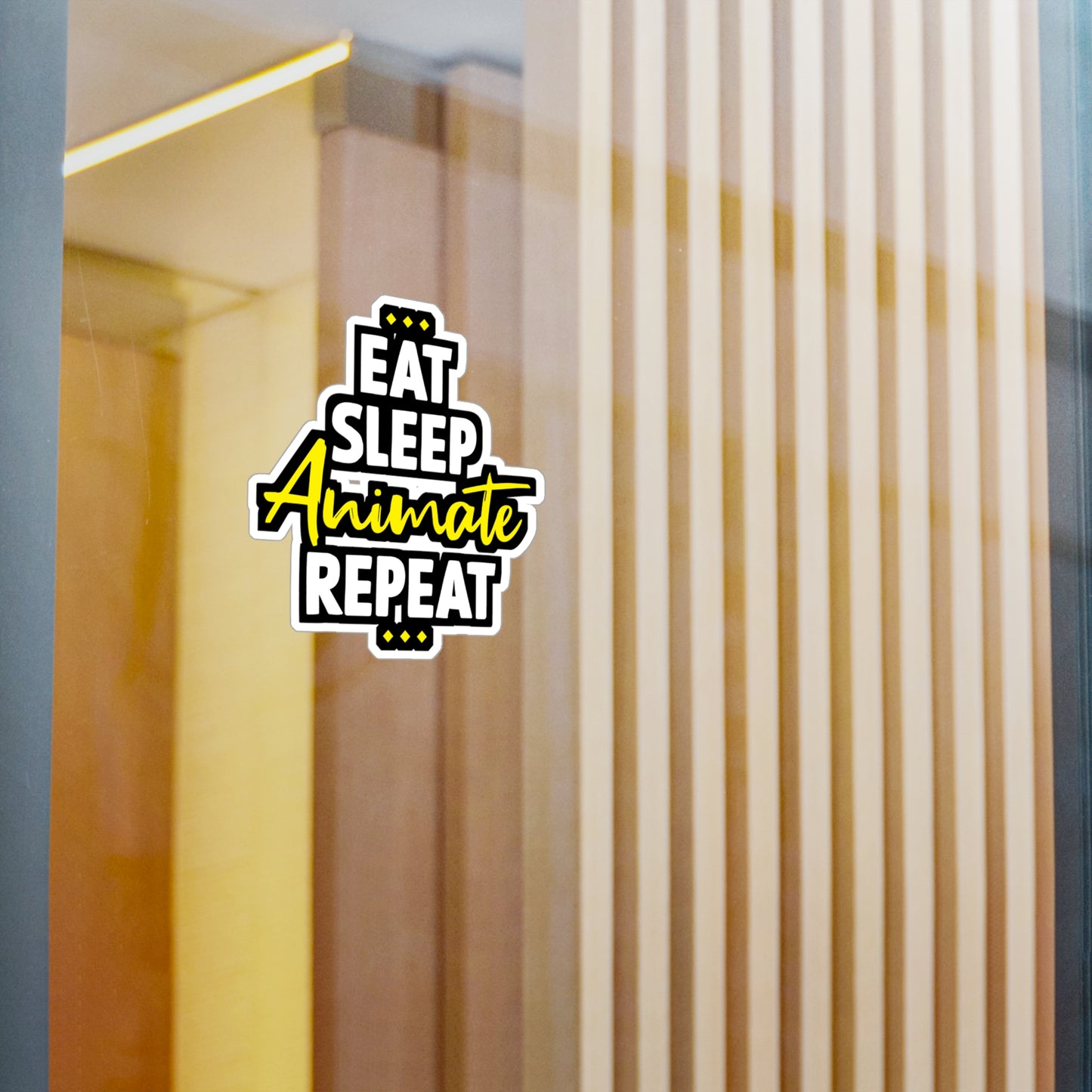 Eat Sleep Animate Repeat - Animation Sticker for Laptop Sticker. Water Bottle Sticker, Vinyl Animator Decal - Animation Gift