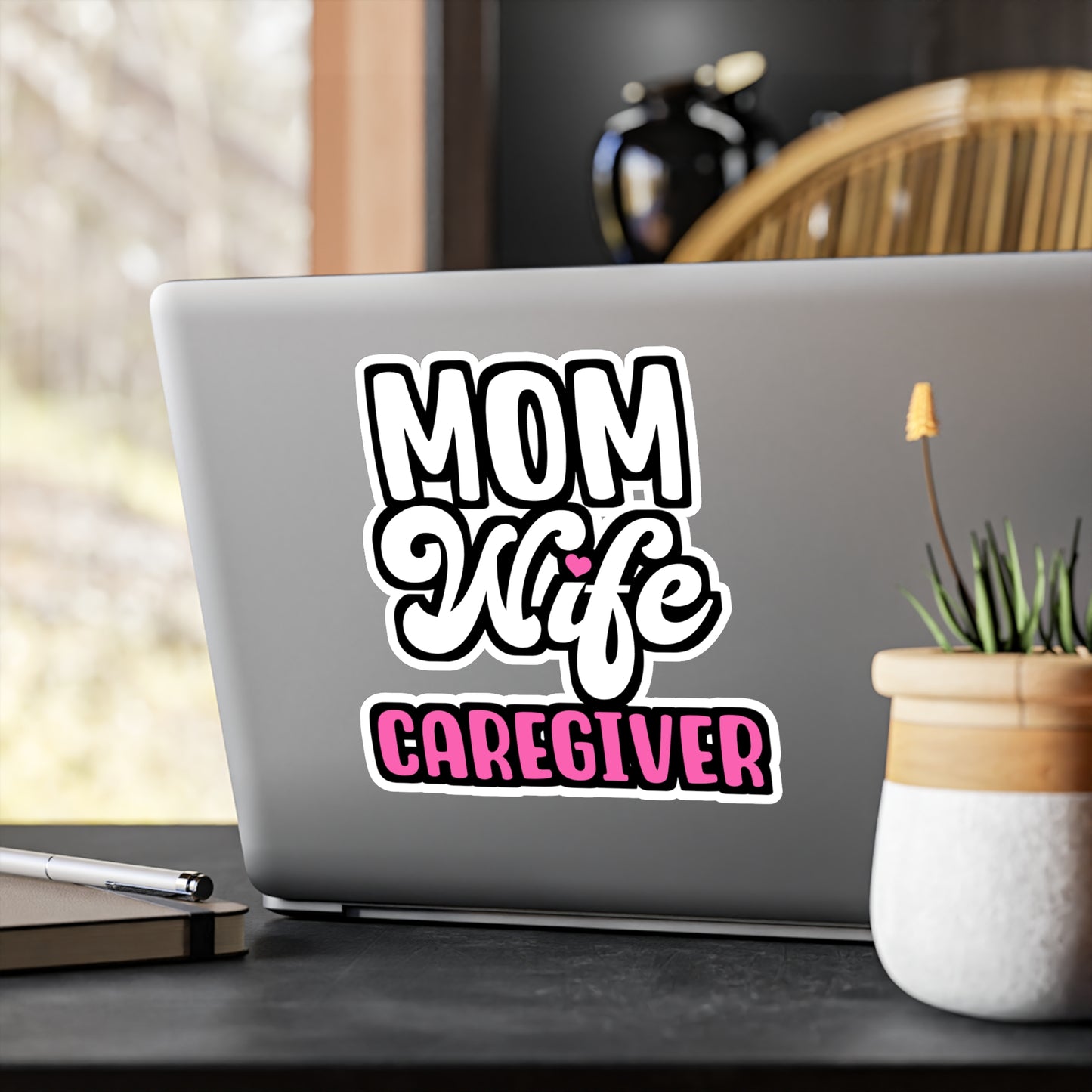 MOM WIFE CAREGIVER | Nurse Sticker | Caregiver Decals | Nursing-student Laptop Sticker | Nurse Gift | Caregiver Gift