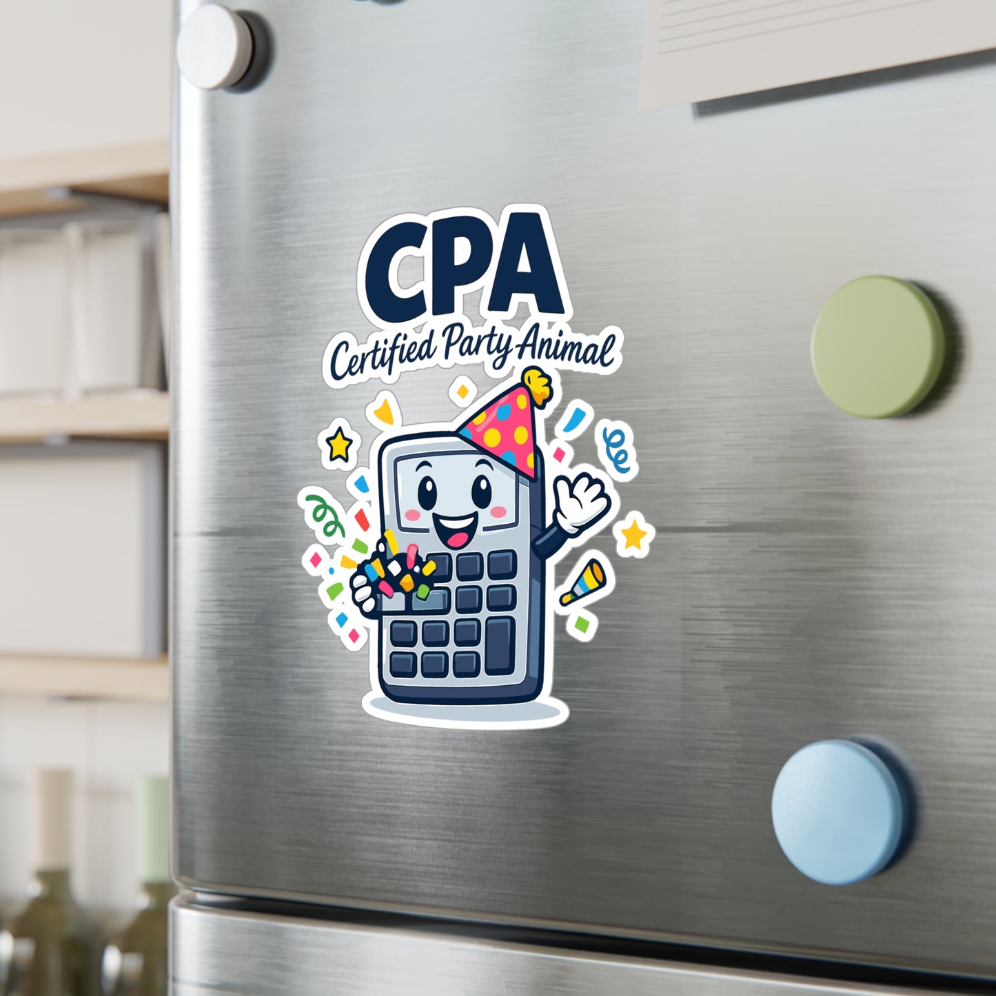 Accountant Sticker Certified Party Animal Funny Accounting Decals Waterproof Vinyl for Laptop Water Bottle Balance Spreadsheet Amortization