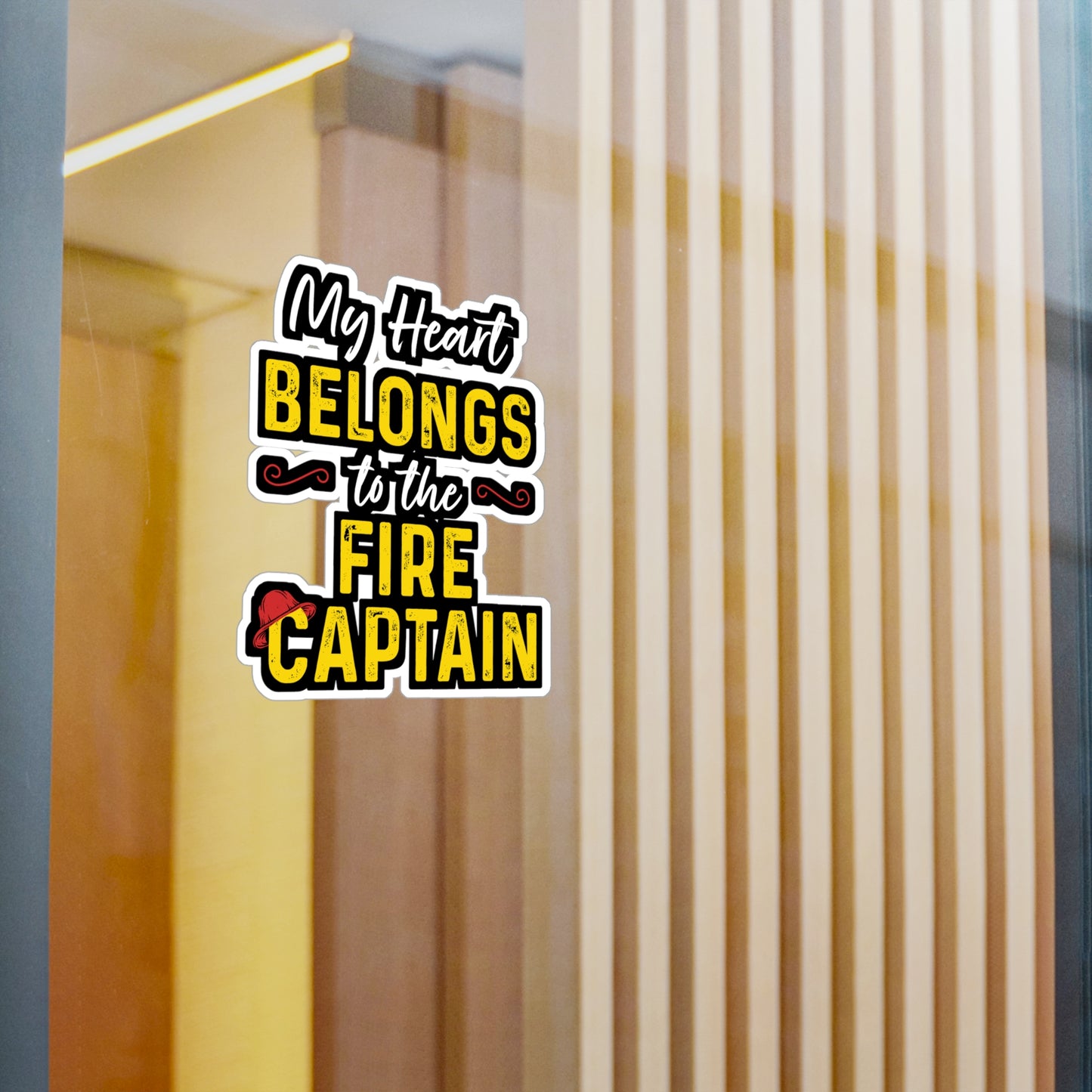 My Heart Belongs to the Fire Captain | Firefighter Sticker | Fire chief Decals | Firefighter Gift