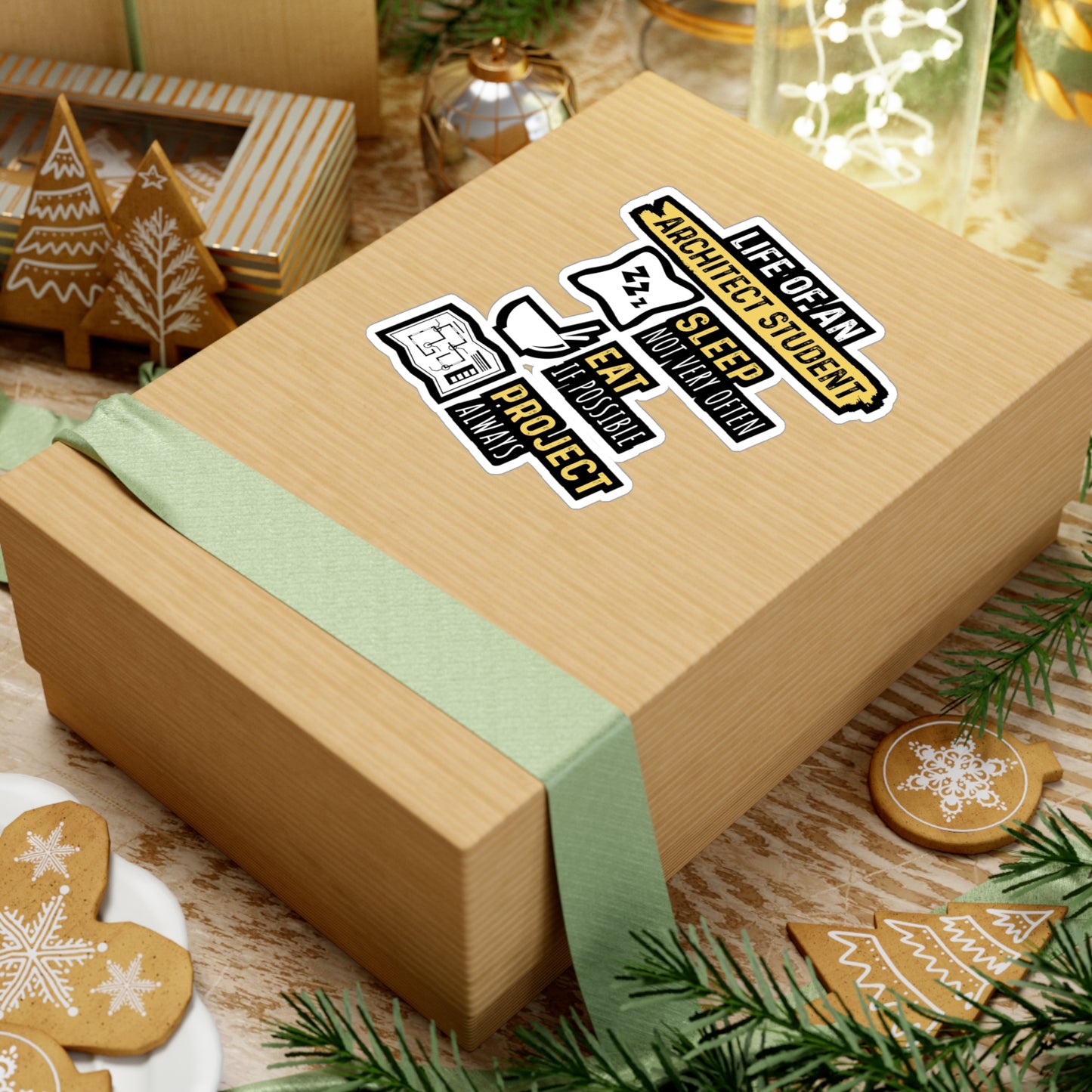 Life of An Architect Student - Architecture Sticker for Laptop Sticker. Water Bottle Sticker, Vinyl Studio Decal - Architecture Gift