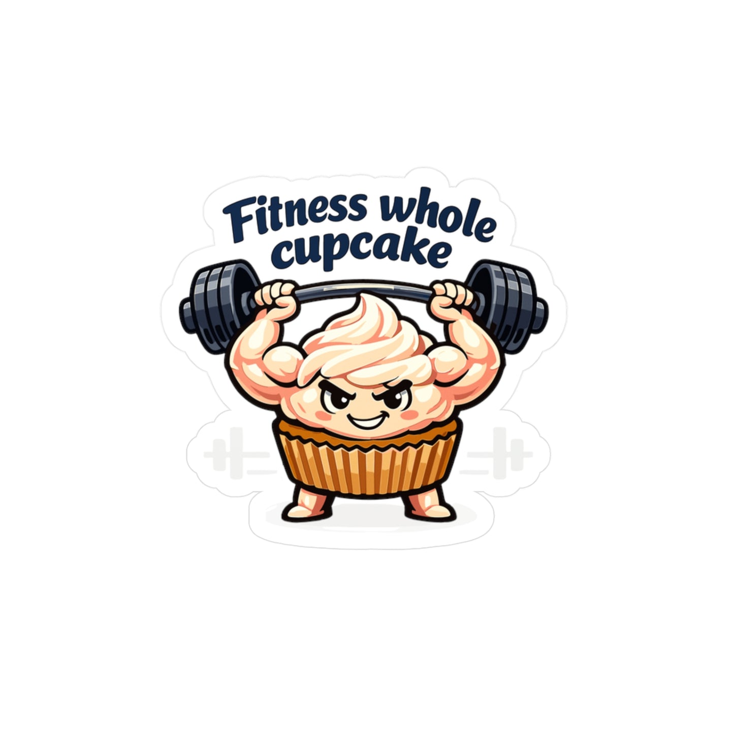 Baking Sticker Funny Fitness Whole Cupcake Design Waterproof Vinyl Decals for Laptop Water Bottle Sourdough Soggy Baker Humor